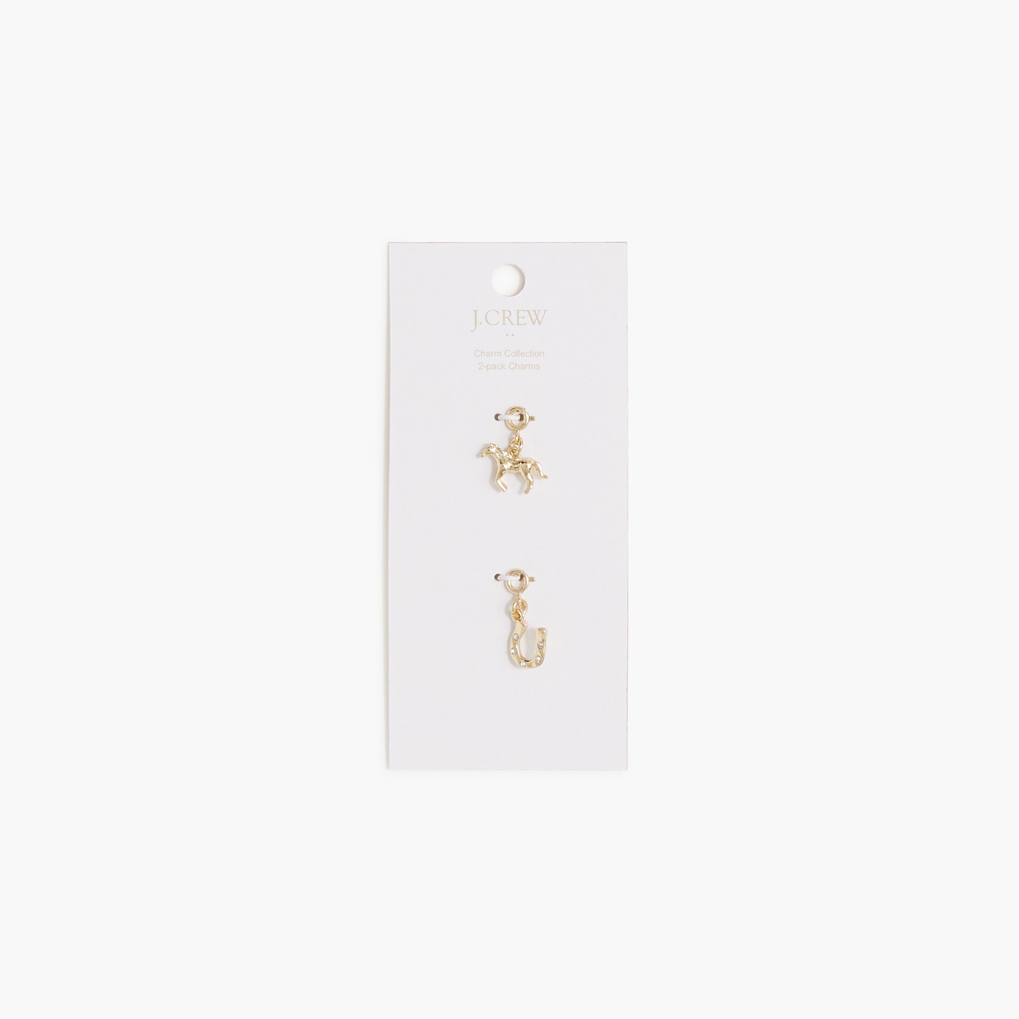 Horse and horseshoe charms set-of-two