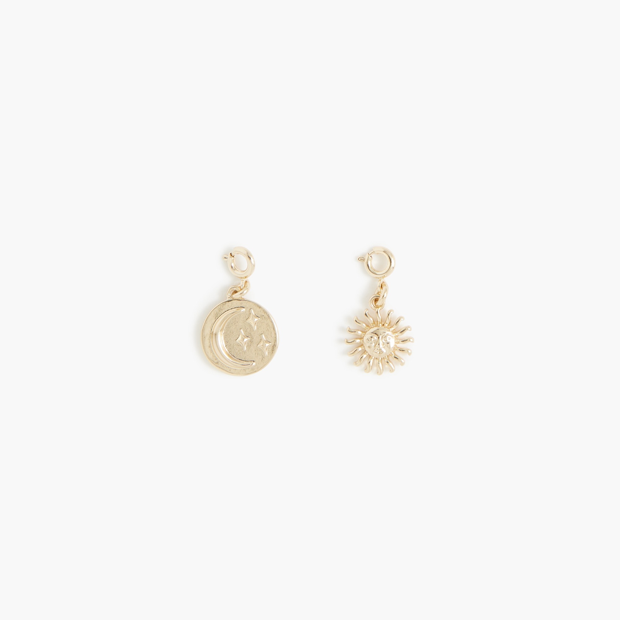 Sun and moon charms set-of-two