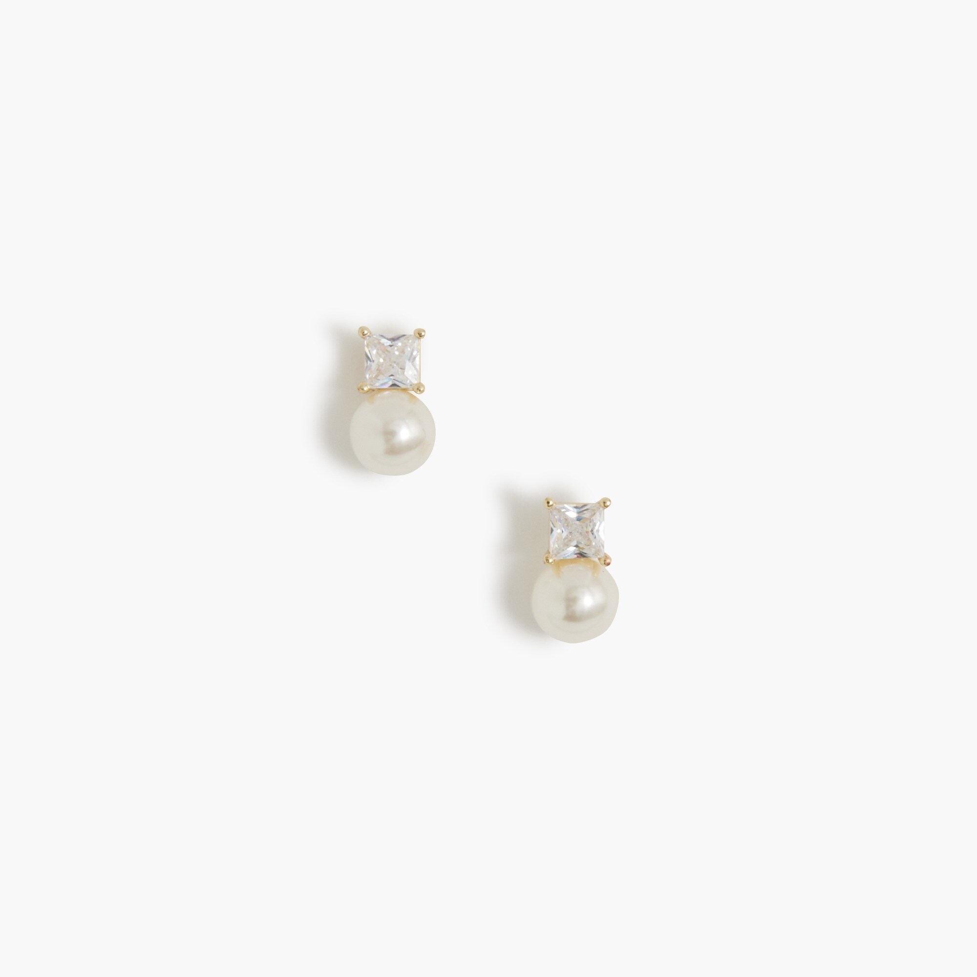 Pearl Crystal Stud Earrings For Women | Factory