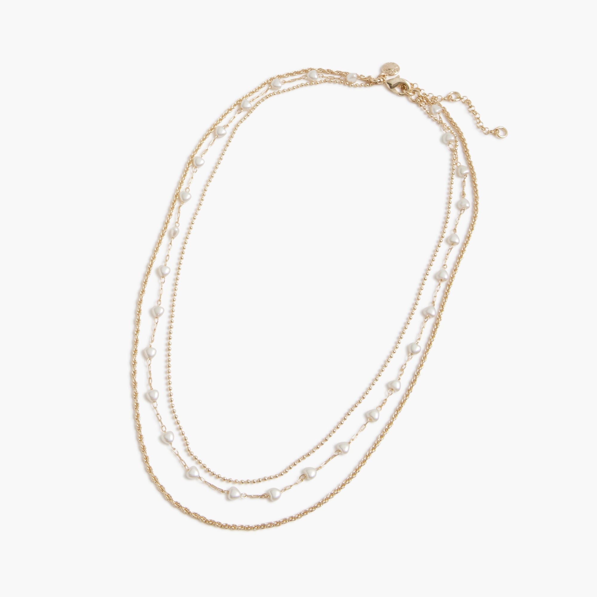 womens Beaded pearl layering necklace