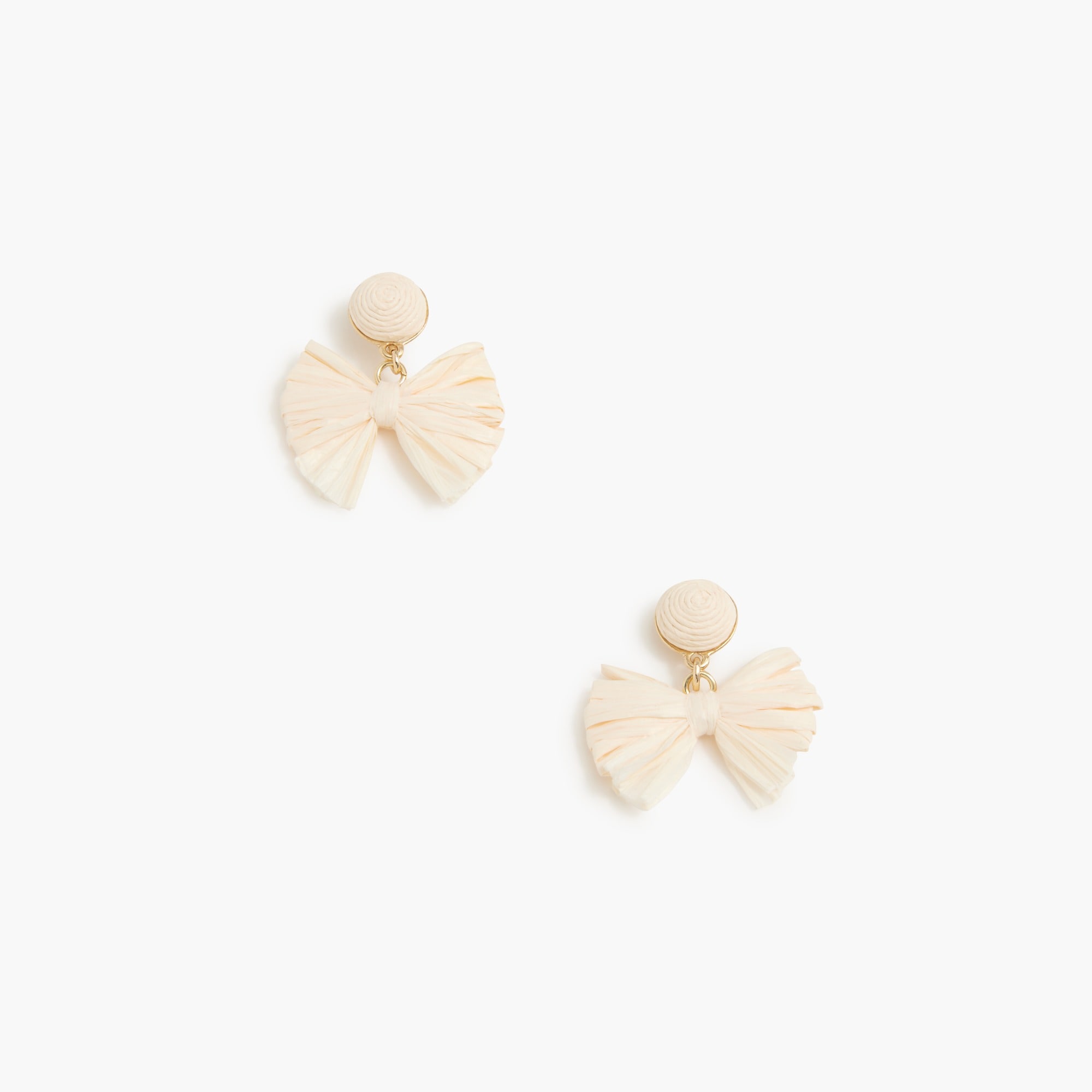Woven bow statement earrings