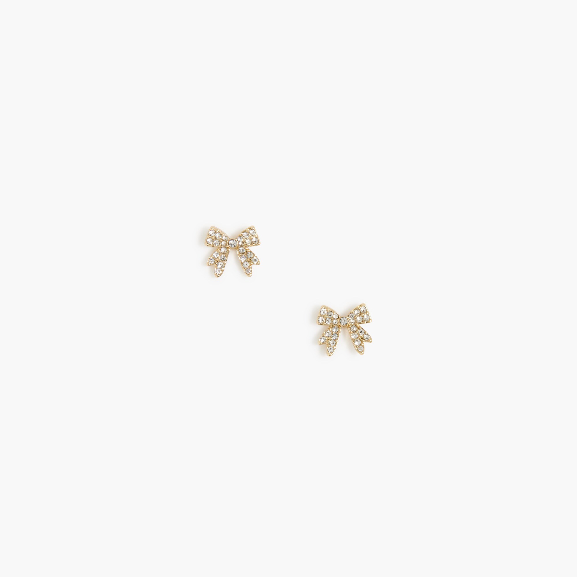 factory: crystal bow stud earrings for women