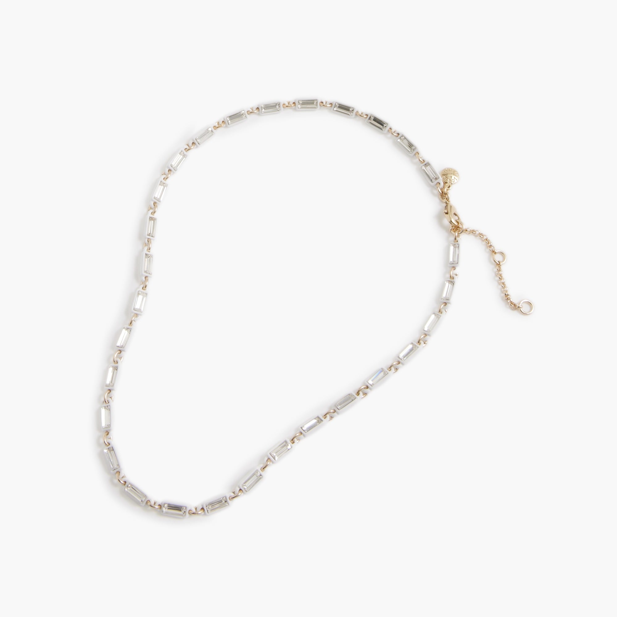 Painted metal crystal necklace