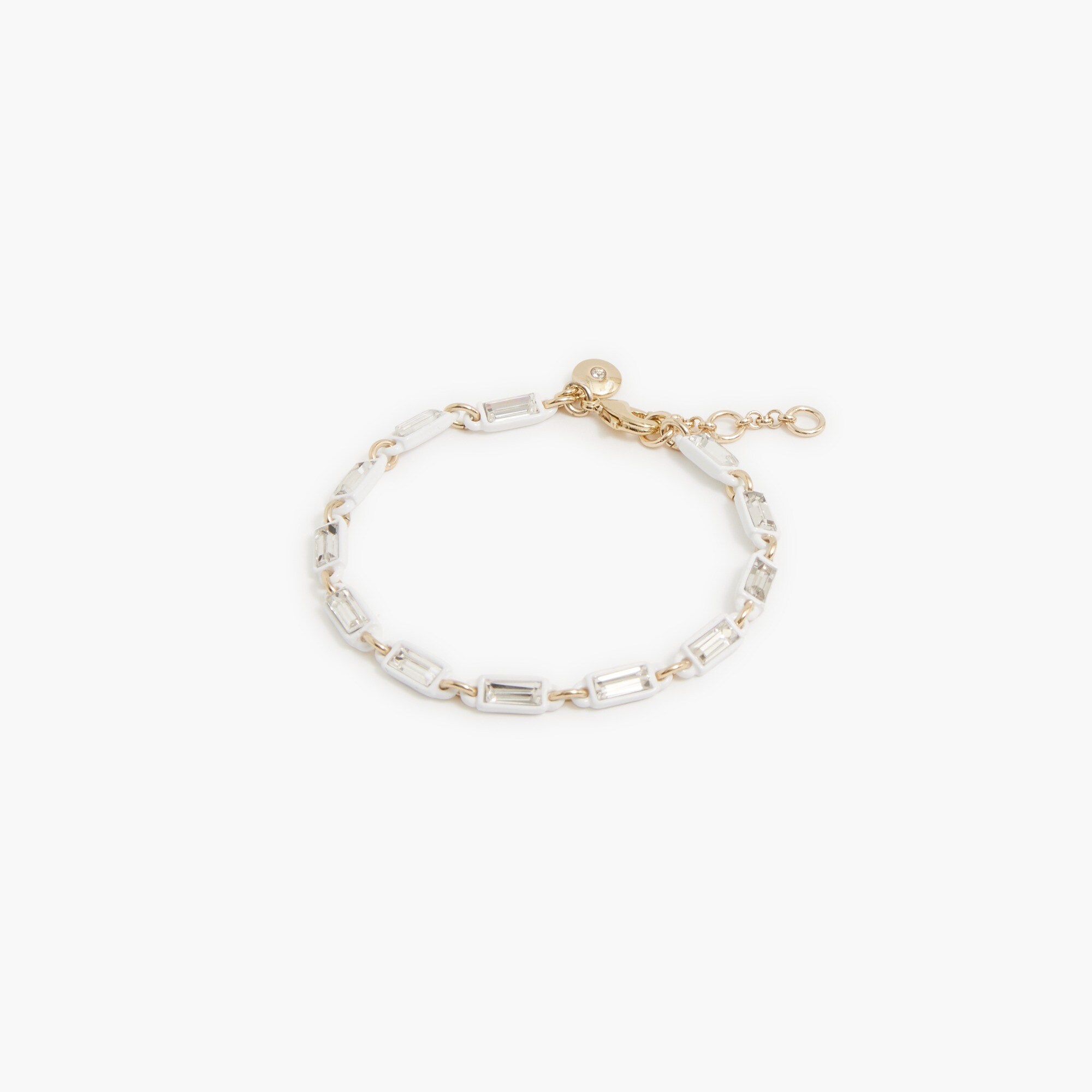 painted metal crystal bracelet for women