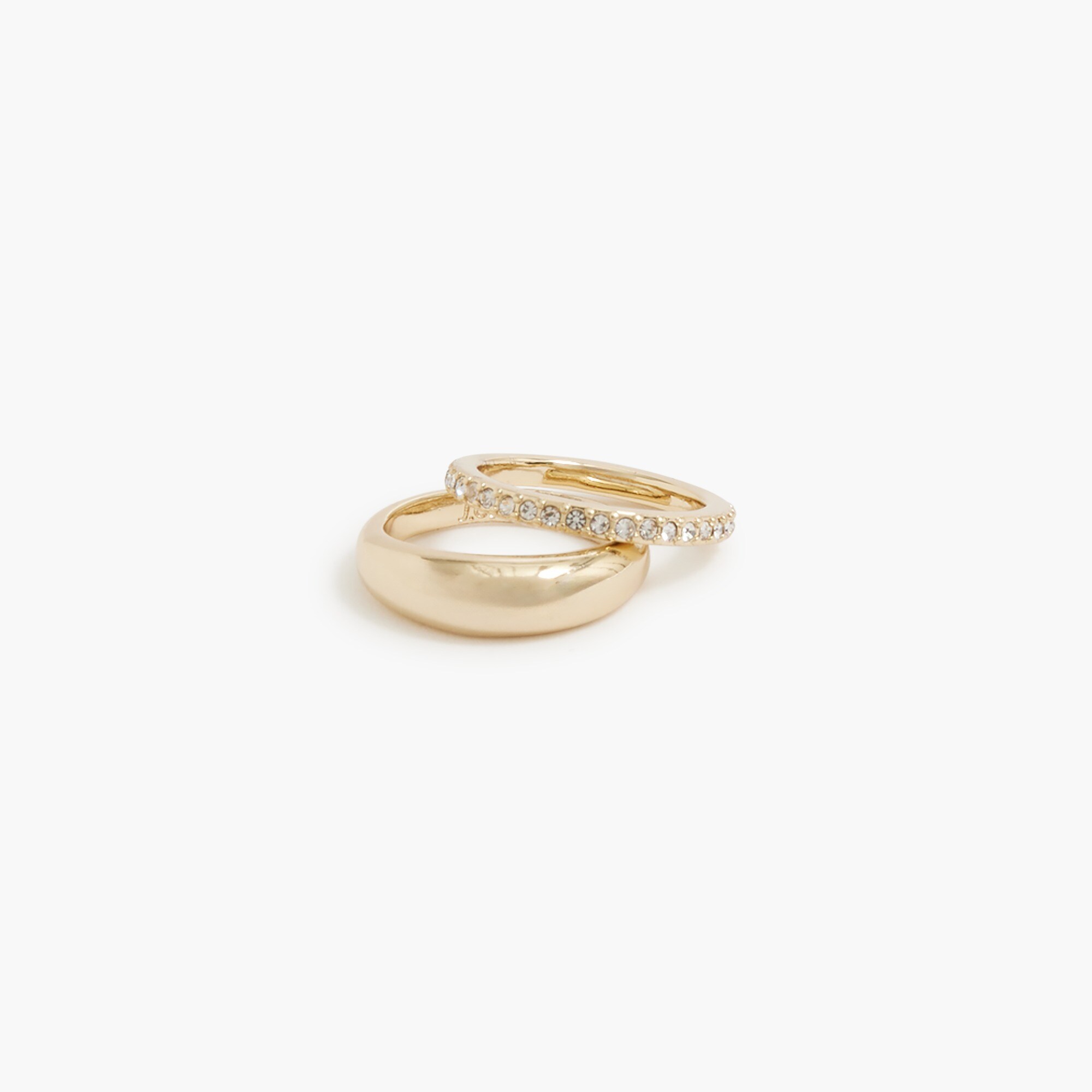 Pavé rings set-of-two