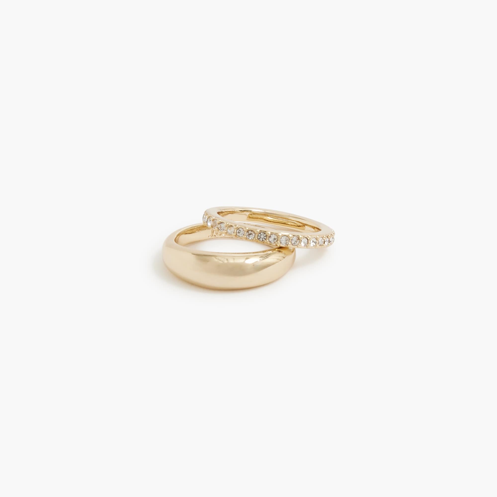  Pav&eacute; rings set-of-two