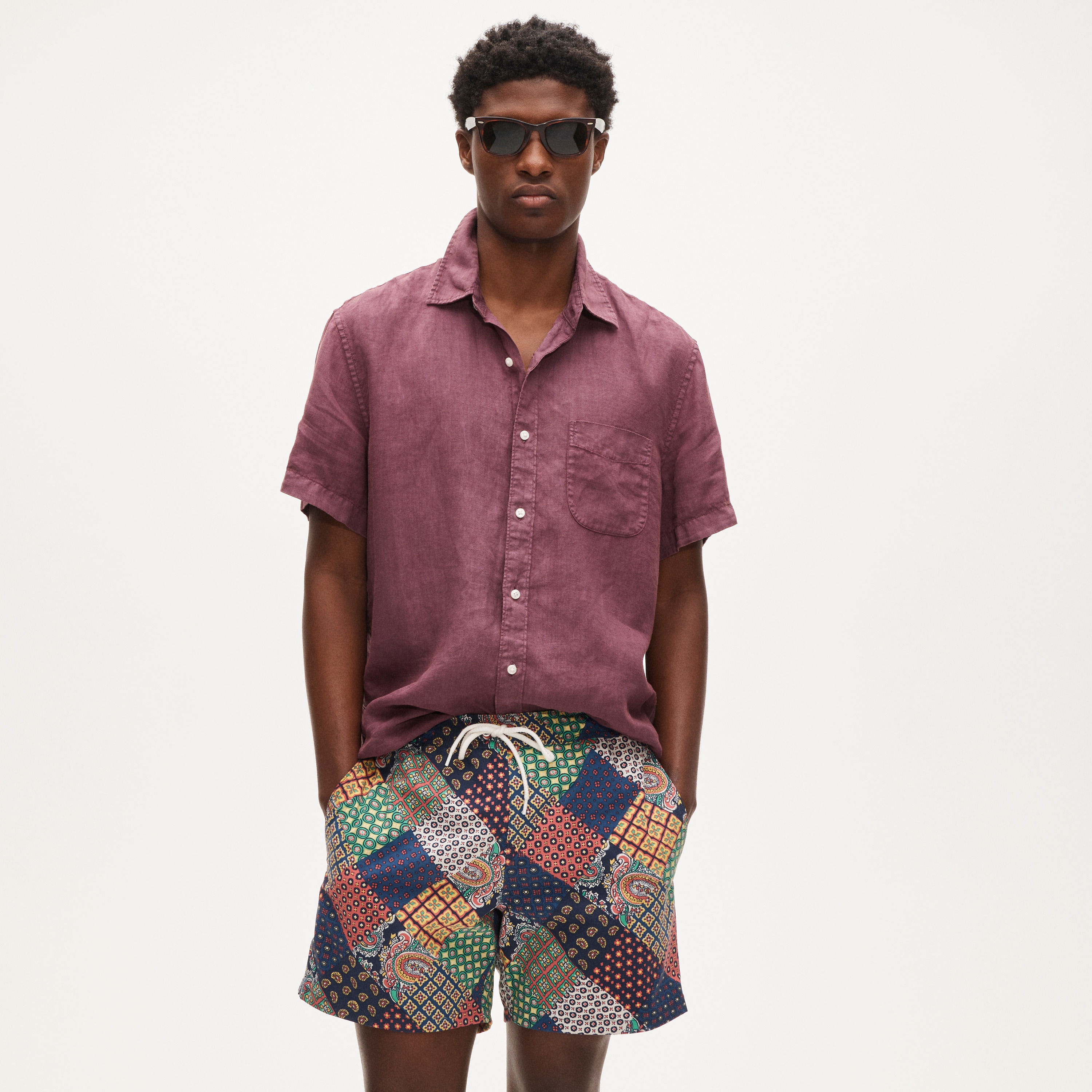 Short-sleeve Washed Linen Shirt For Men | J.Crew