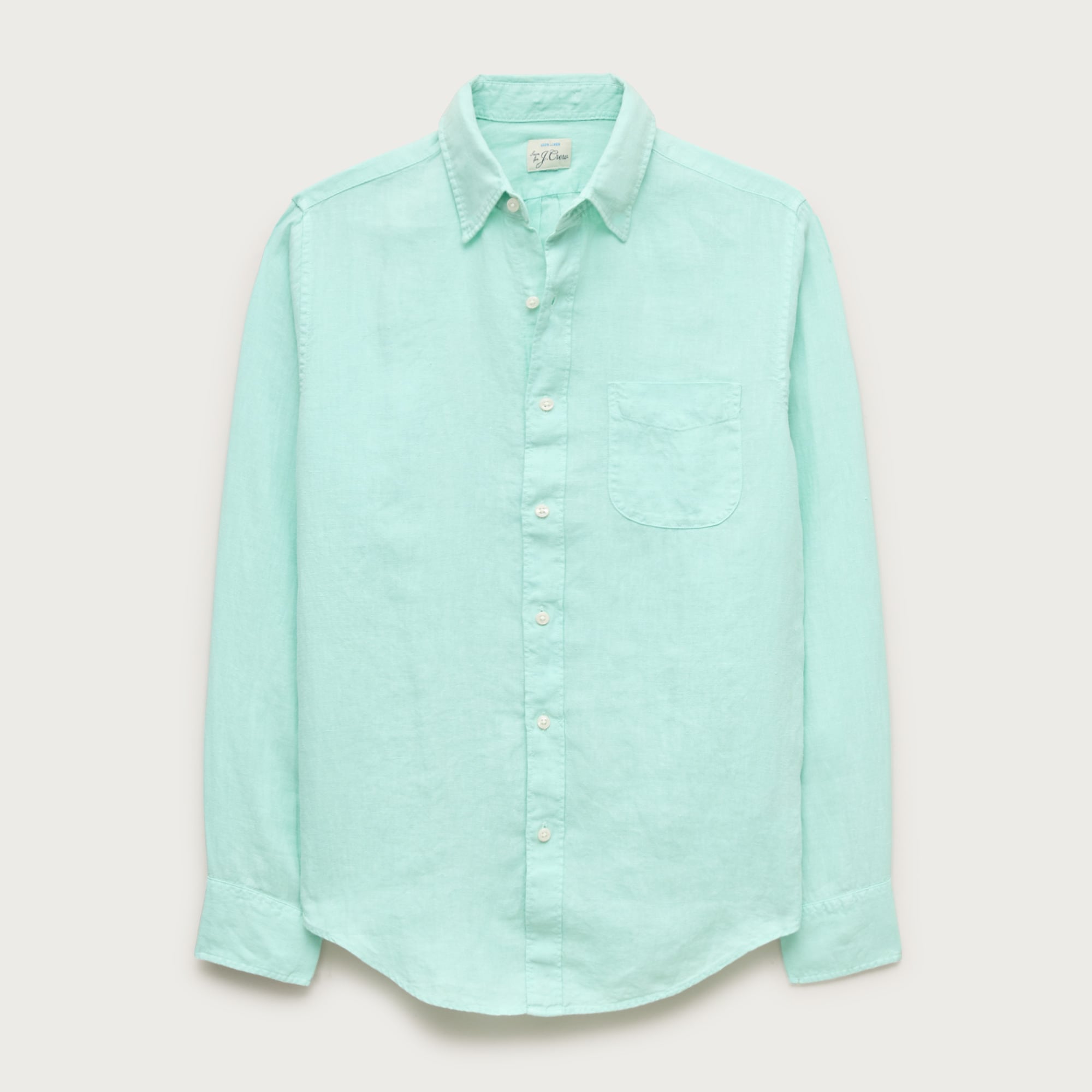 Washed Linen Shirt With Point Collar For Men | J.Crew