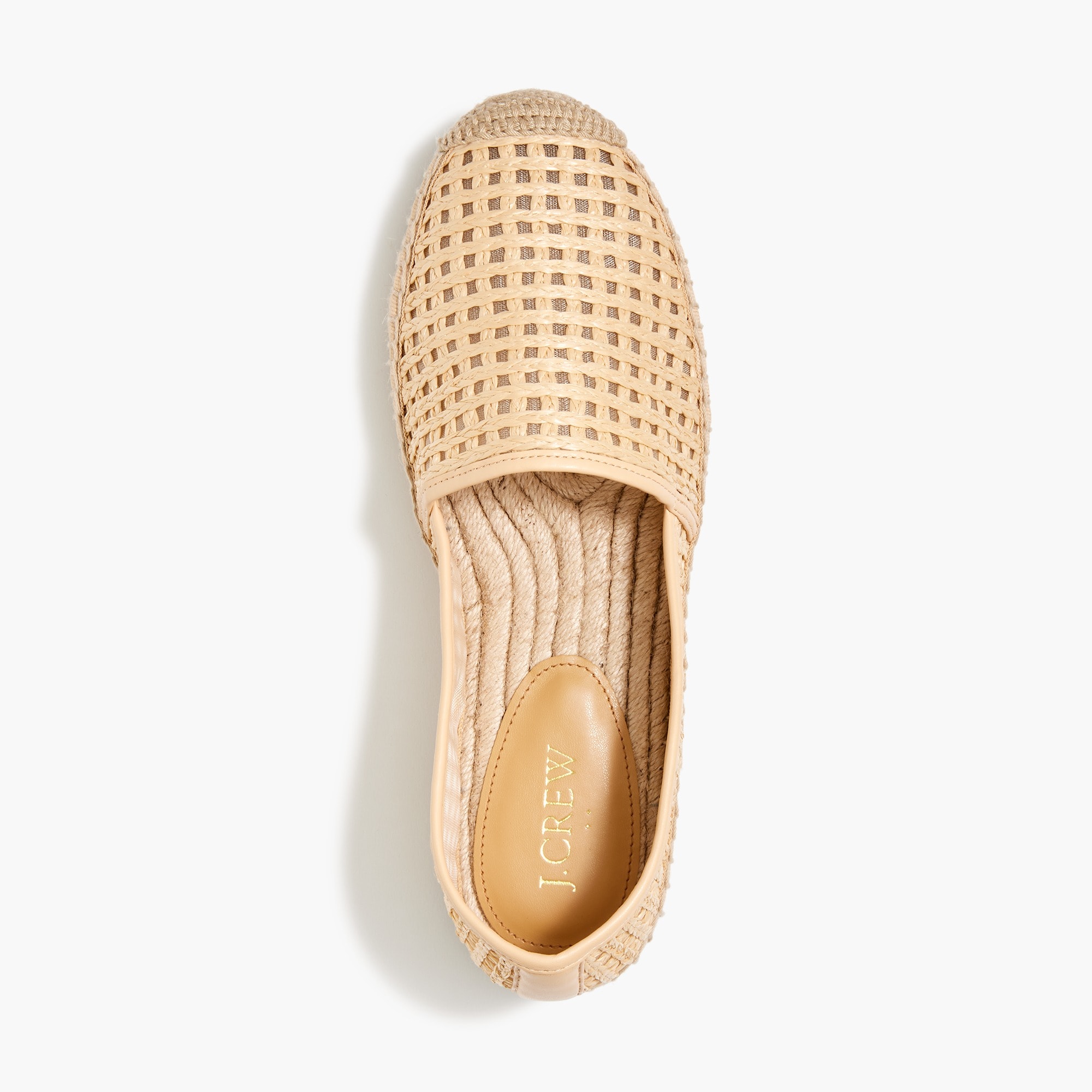 Woven espadrille slip-ons flats