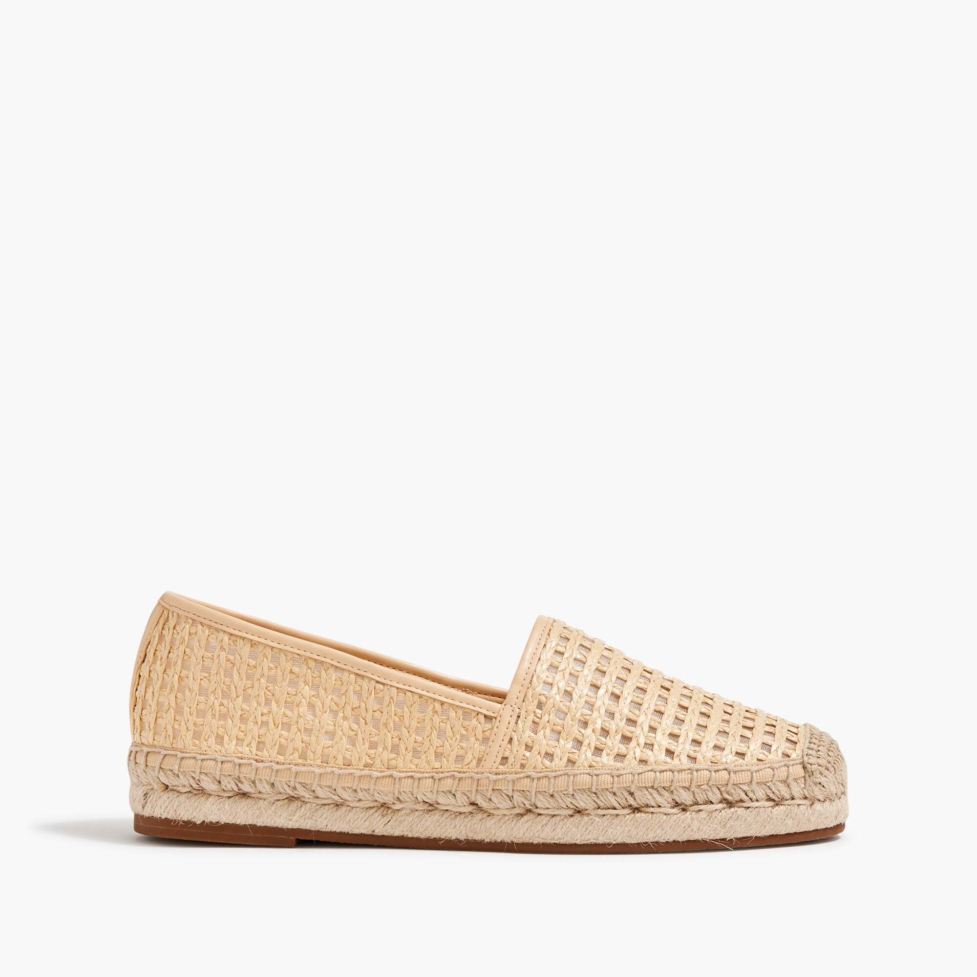 factory: woven espadrille slip-ons flats for women