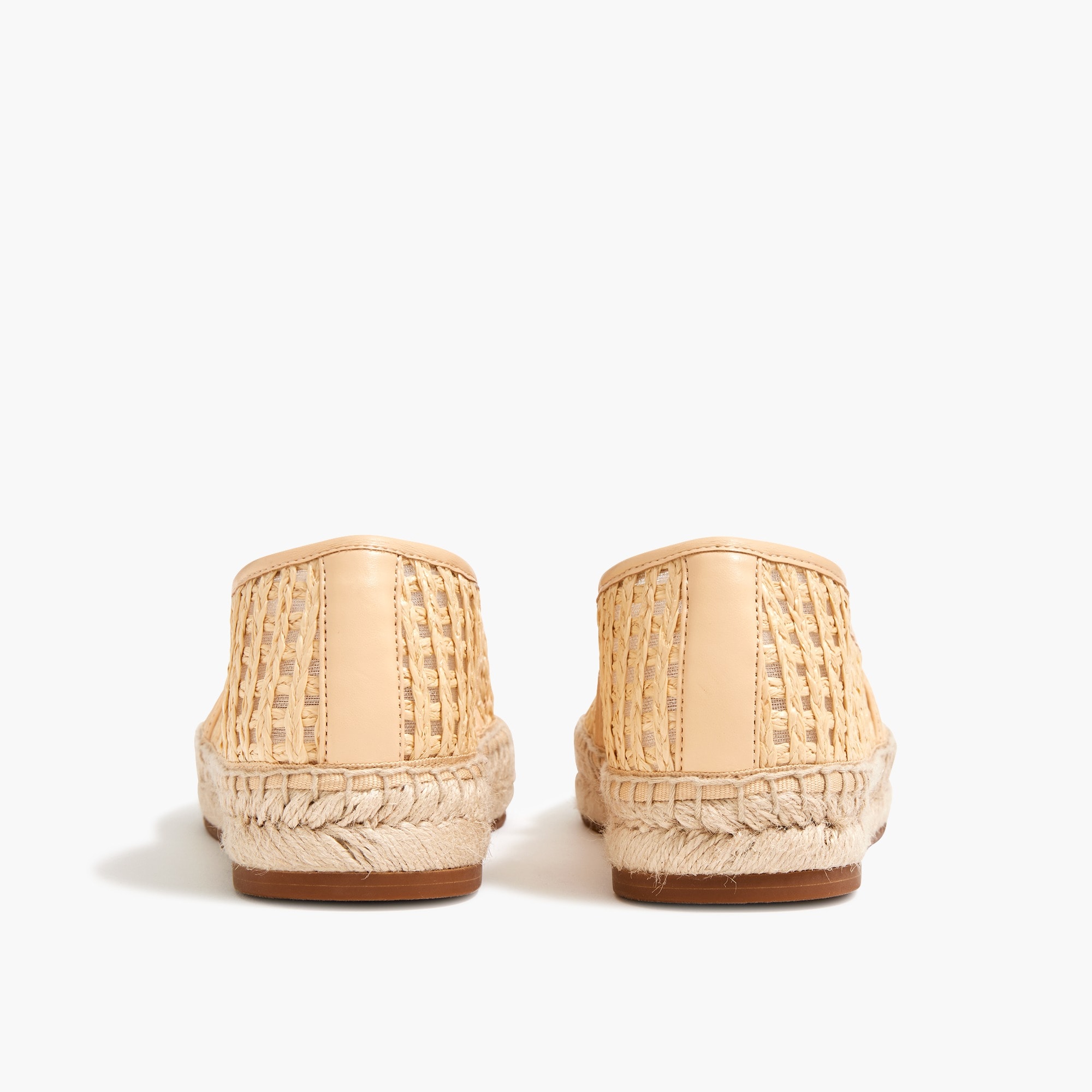 Woven espadrille slip-ons flats
