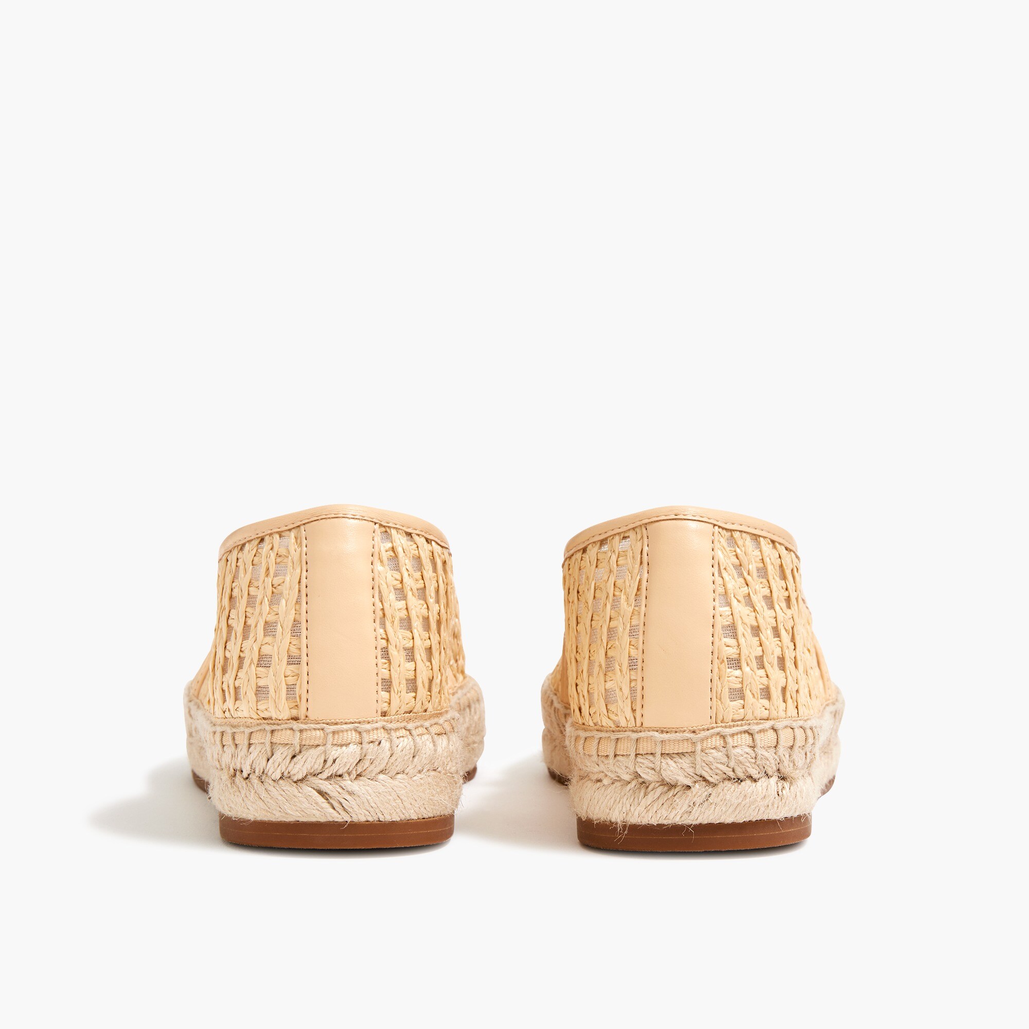 Woven espadrille slip-ons flats