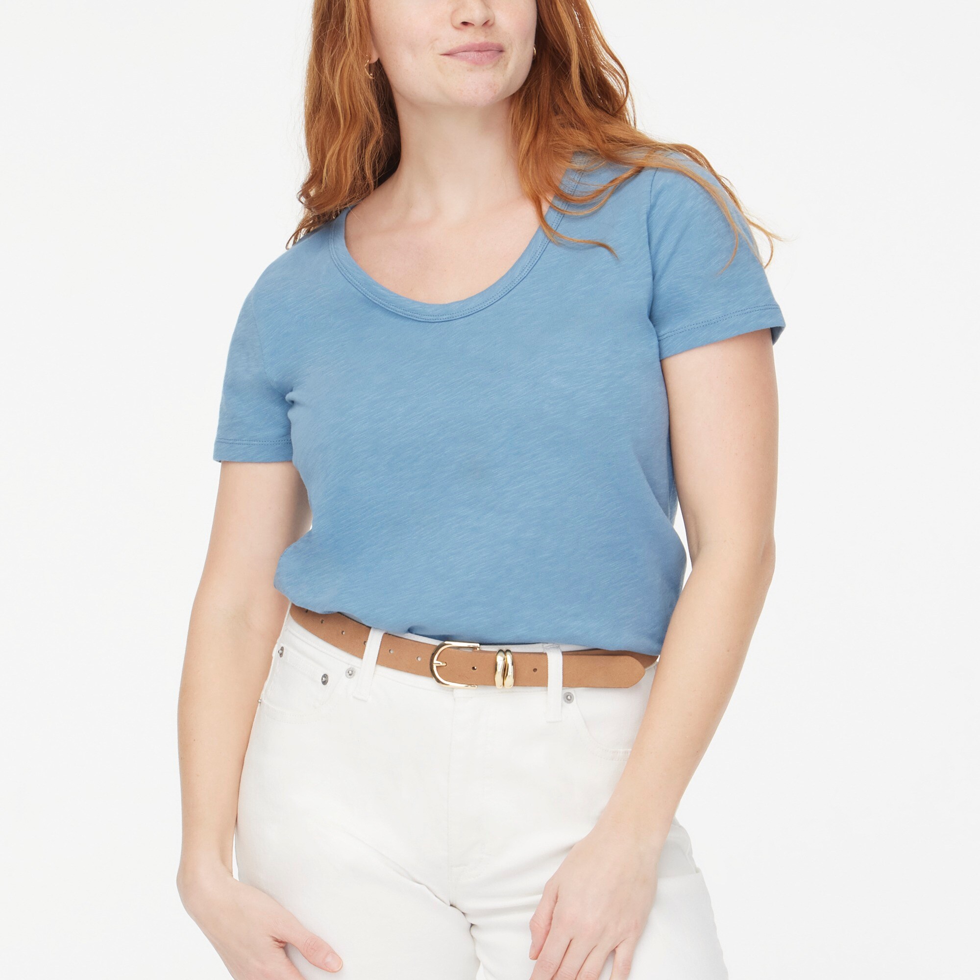 womens Short-sleeve scoopneck girlfriend tee
