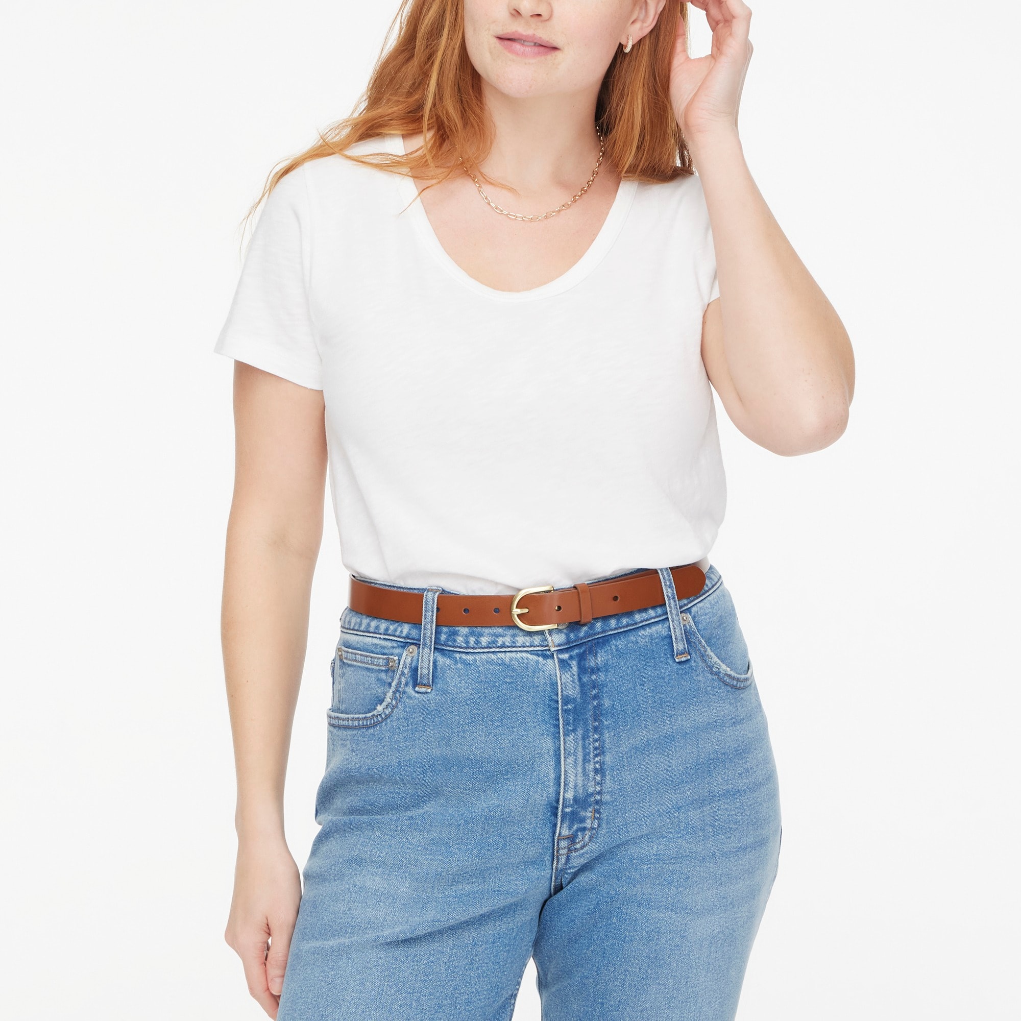womens Short-sleeve scoopneck girlfriend tee