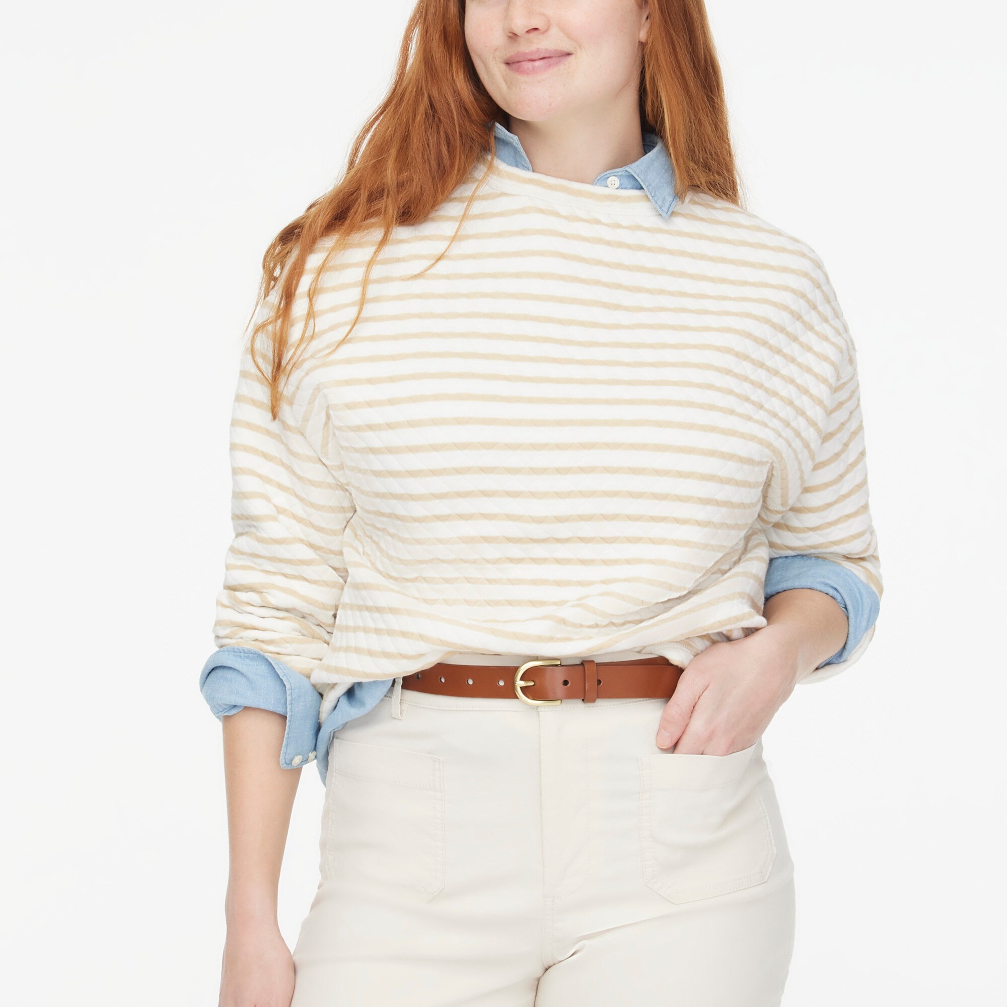 womens Reversible quilted pullover