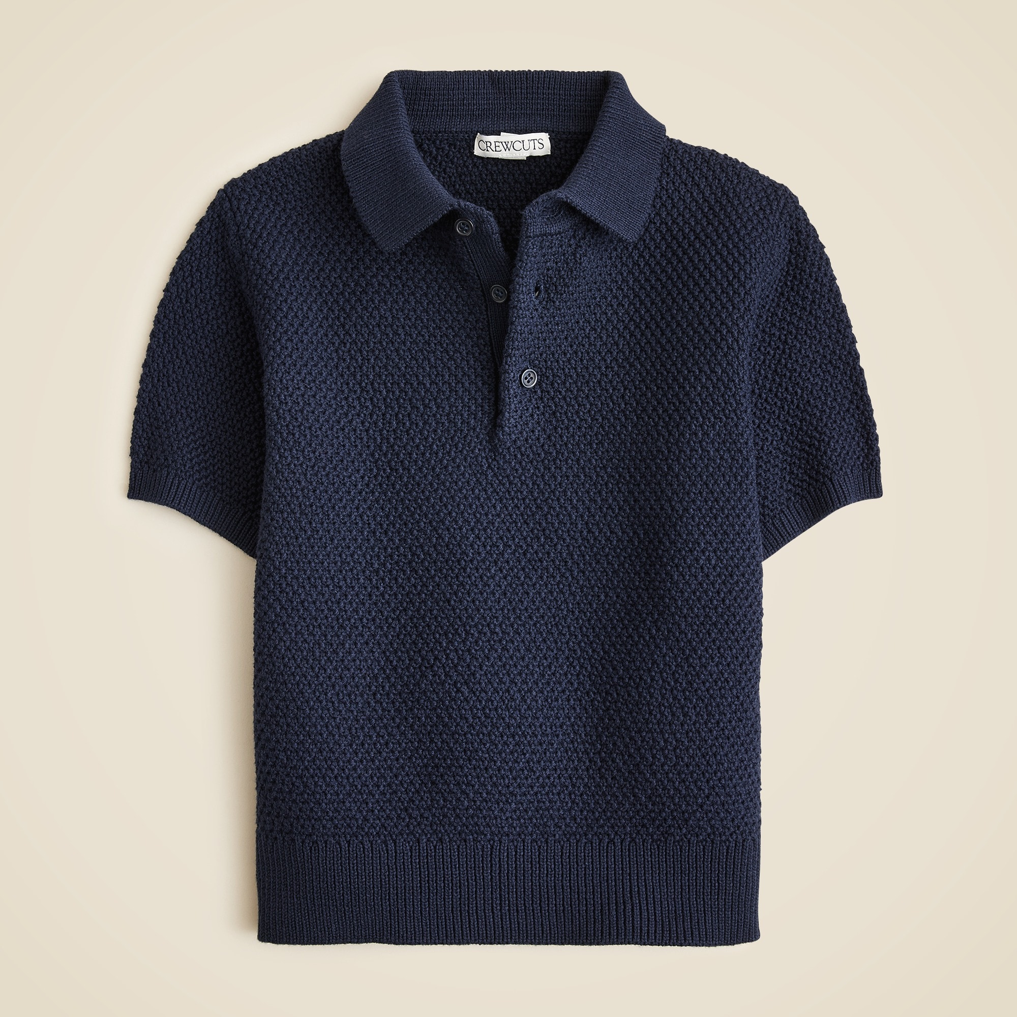 boys Kids' short-sleeve seed-stitch sweater-polo