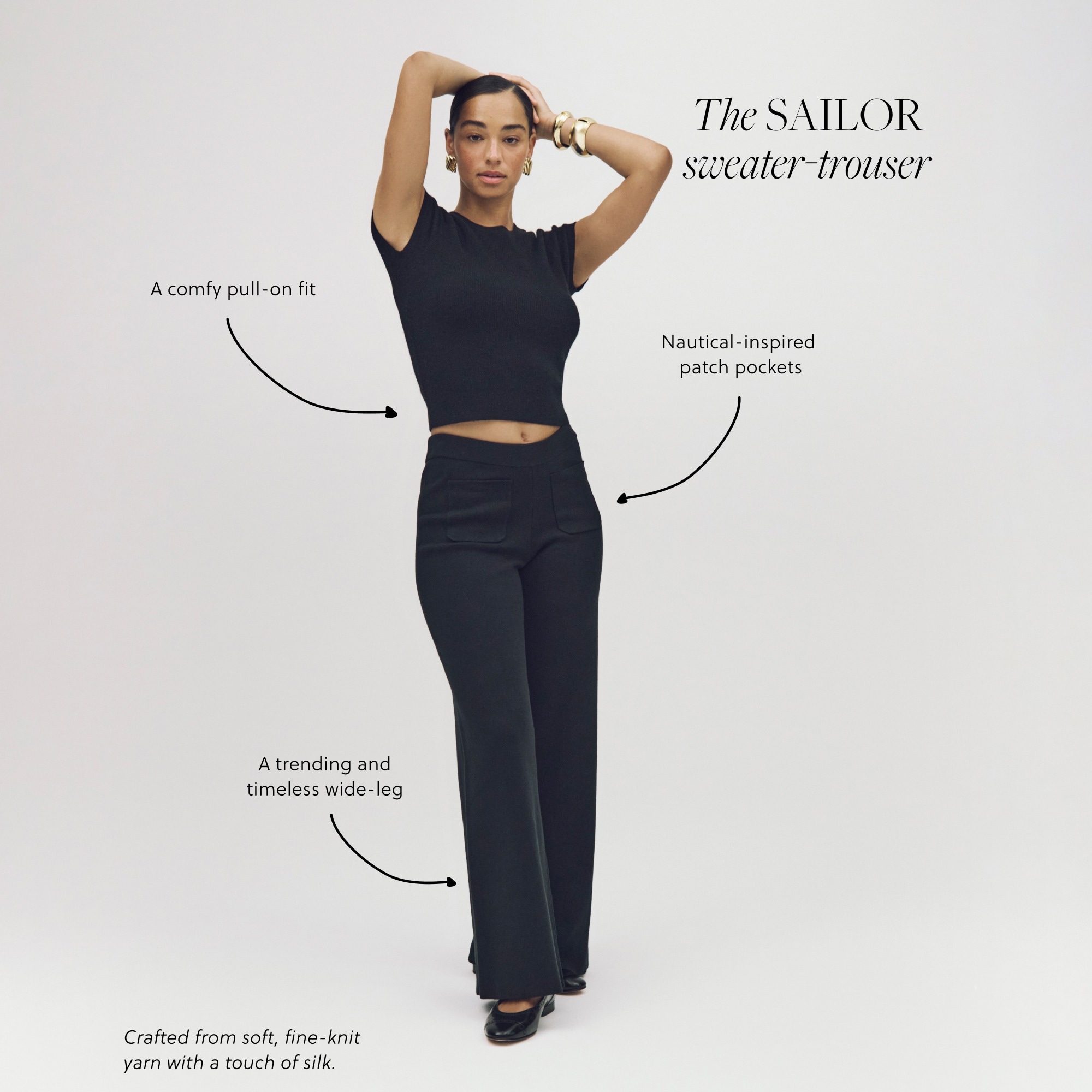Sailor sweater trouser in TENCEL™ lyocell blend