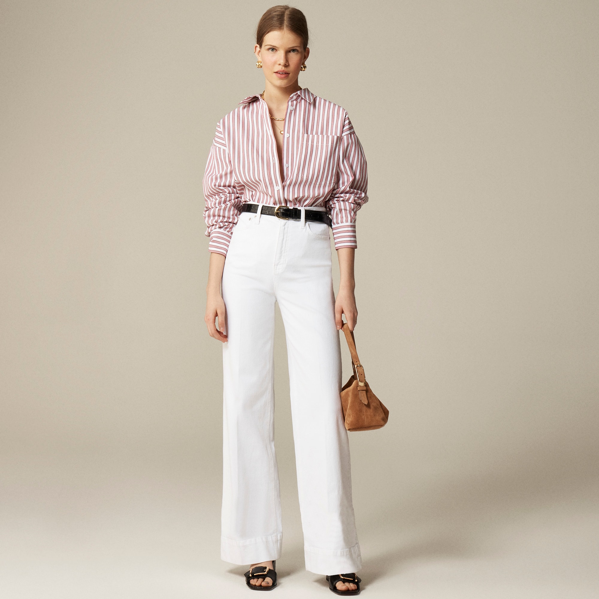 deres デレス silk denim pants 16th 白 16th COLLECTION – deres.online