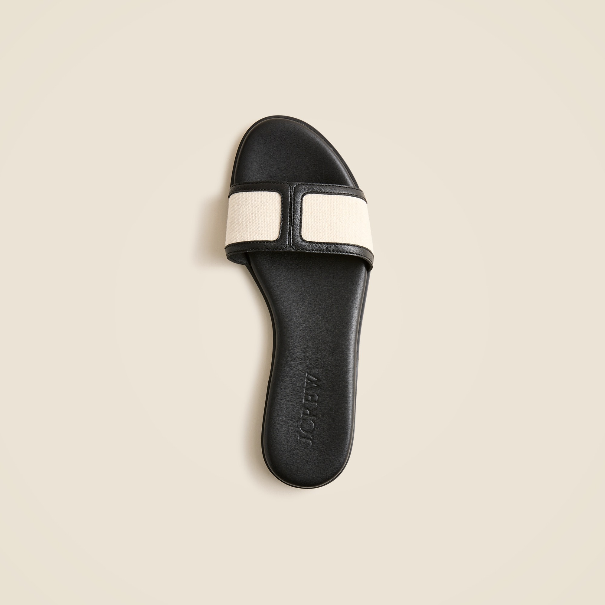 Georgina sandals in canvas and leather