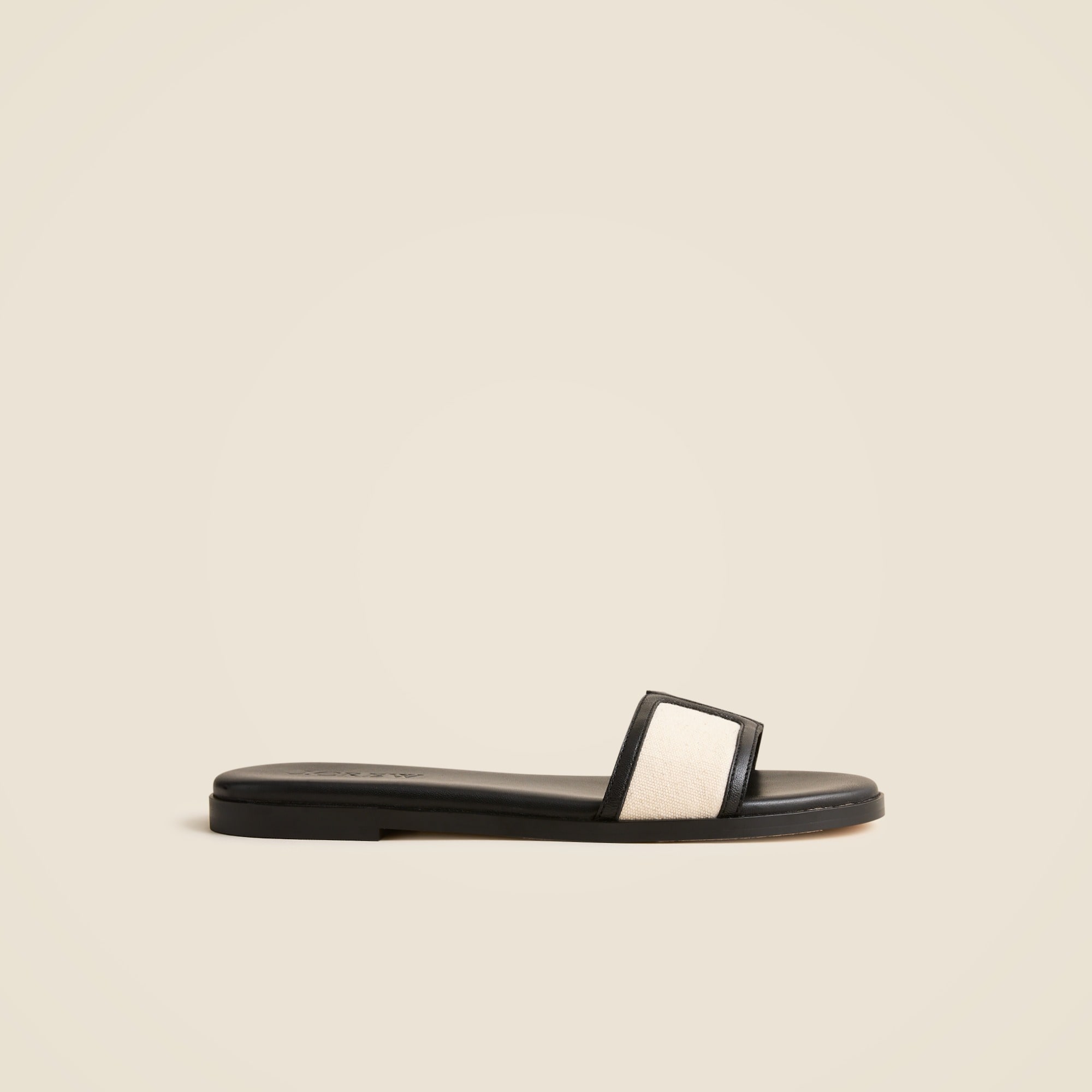 Georgina sandals in canvas and leather