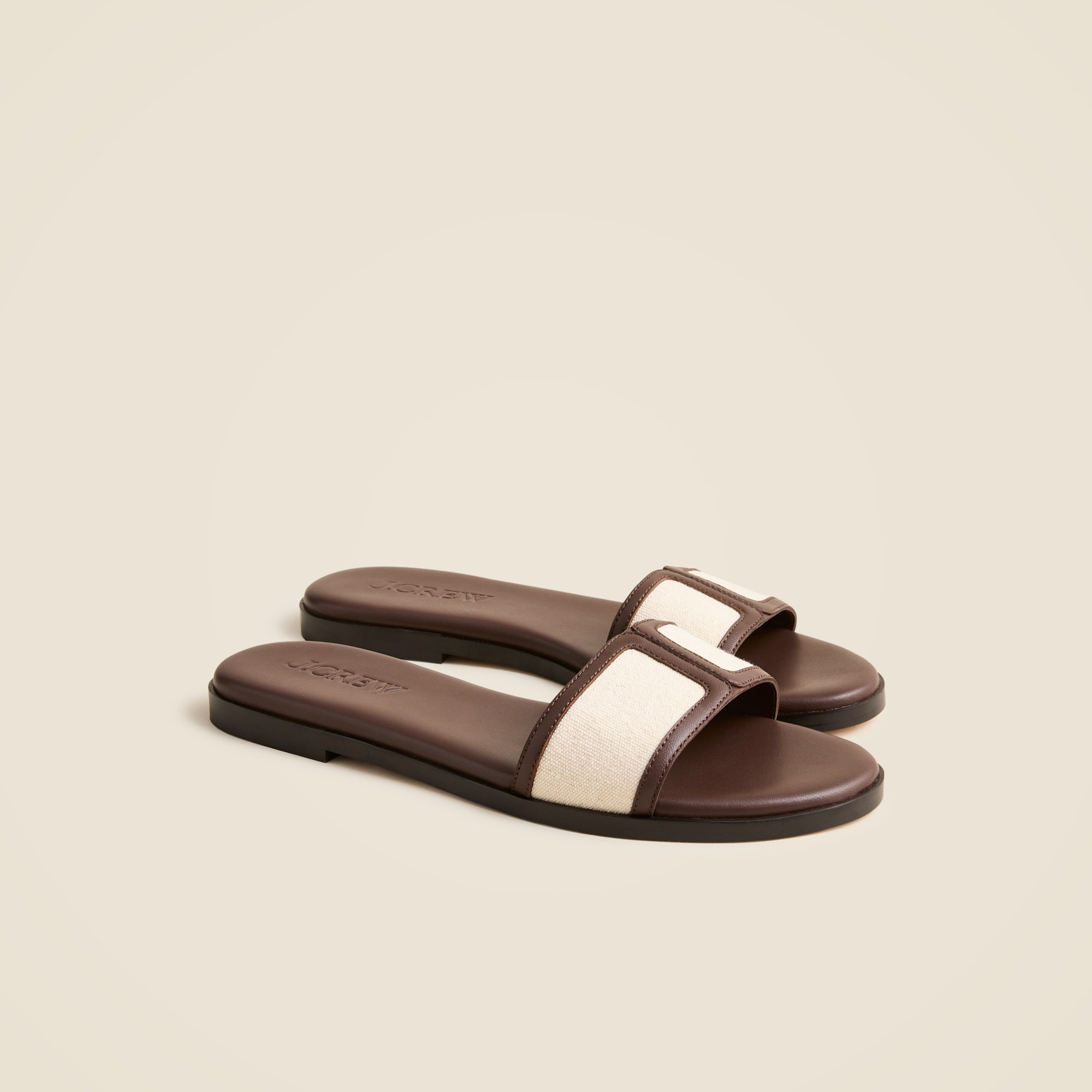 womens Georgina sandals in canvas and leather