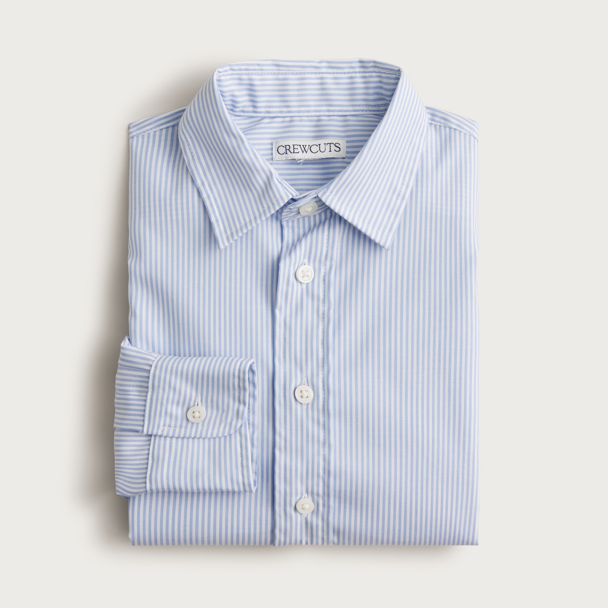 Boys' Ludlow Premium fine cotton dress shirt in stripe
