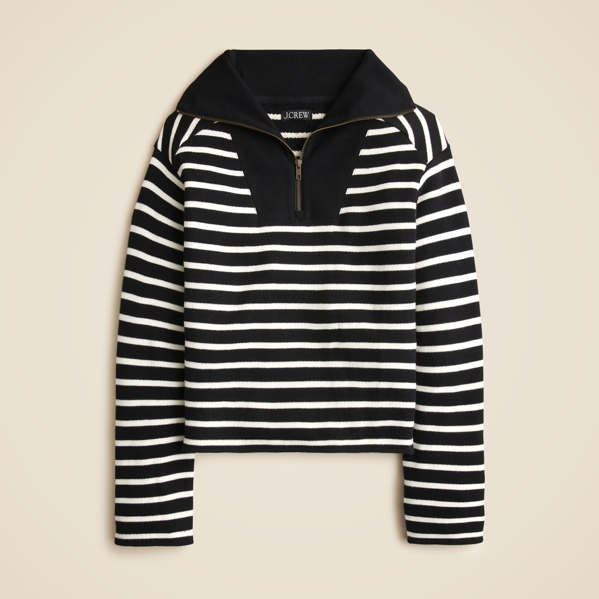 Heritage terry quarter-zip sweatshirt in stripe