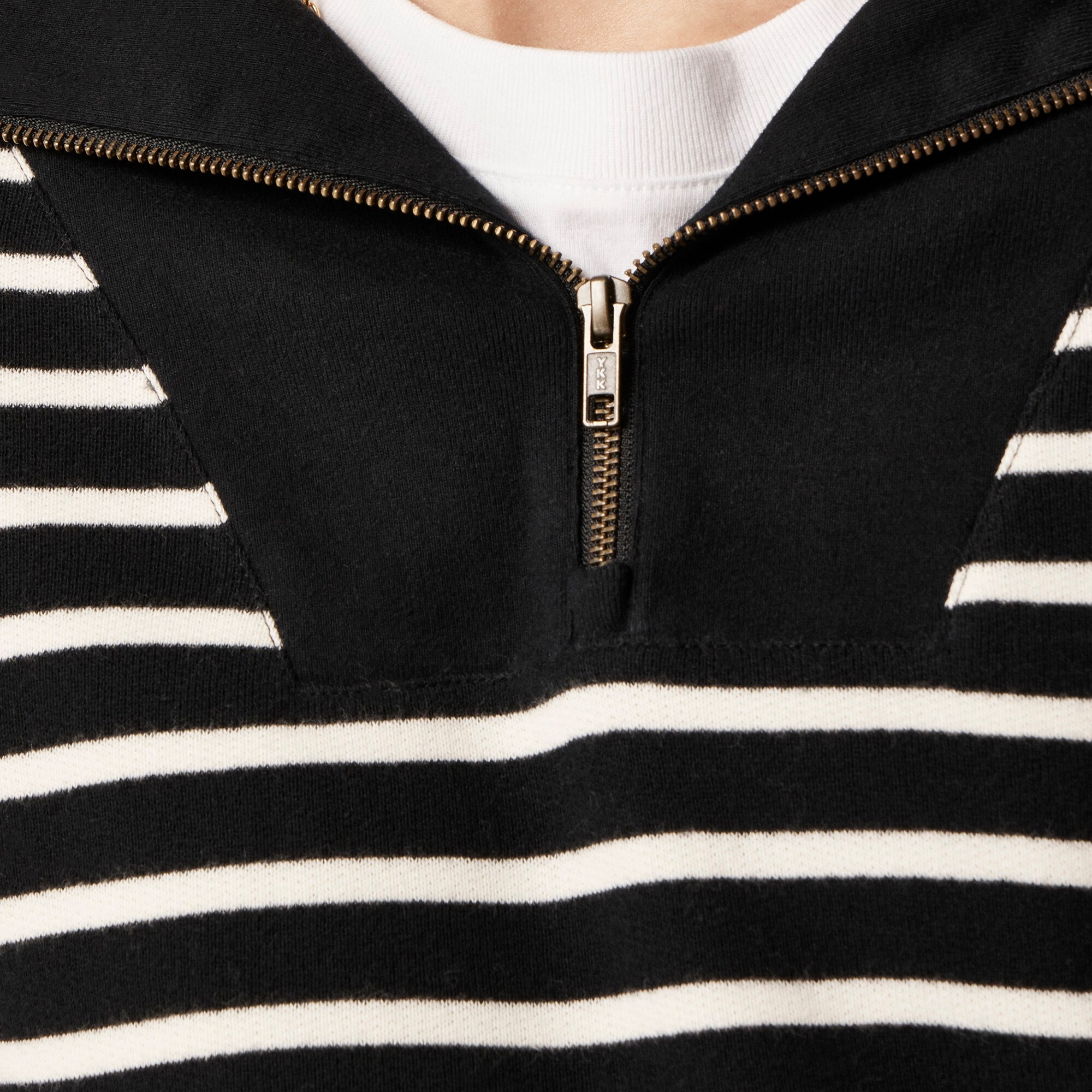 Heritage terry quarter-zip sweatshirt in stripe