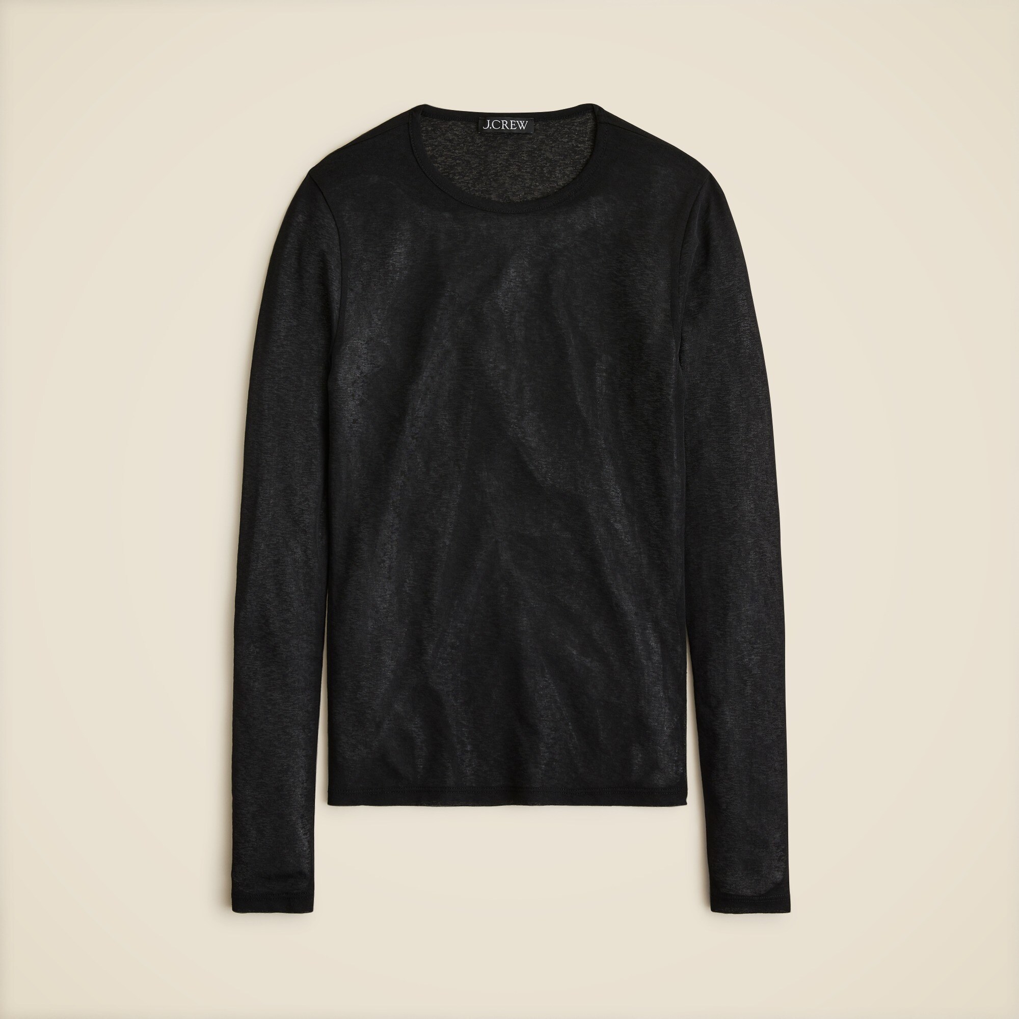 Sheer long-sleeve top