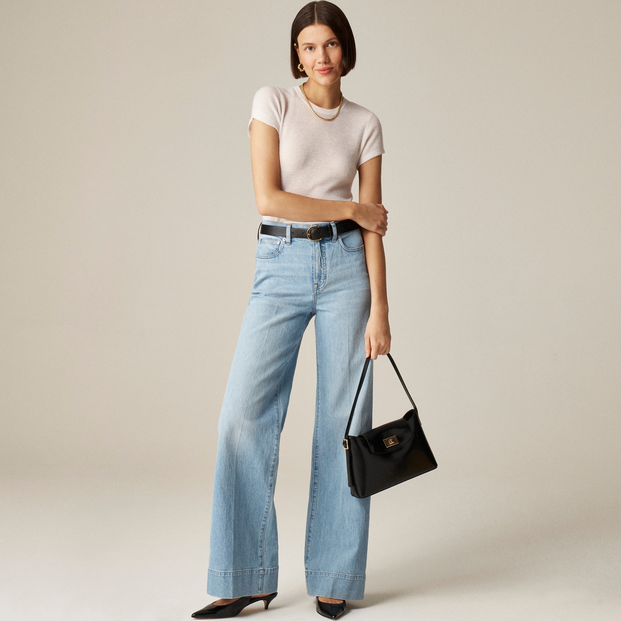 New high-rise denim trouser jean