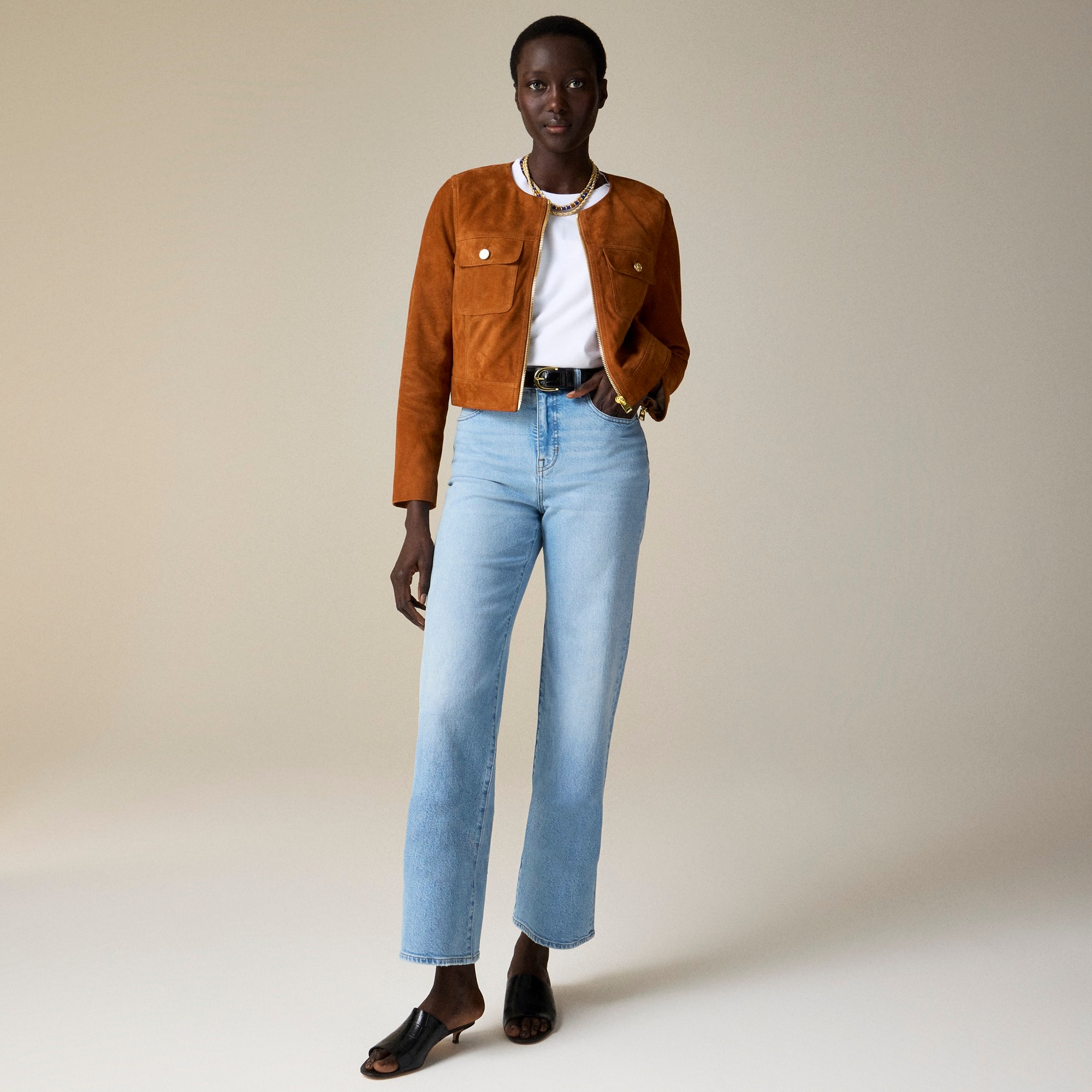 womens Curvy slim-wide jean