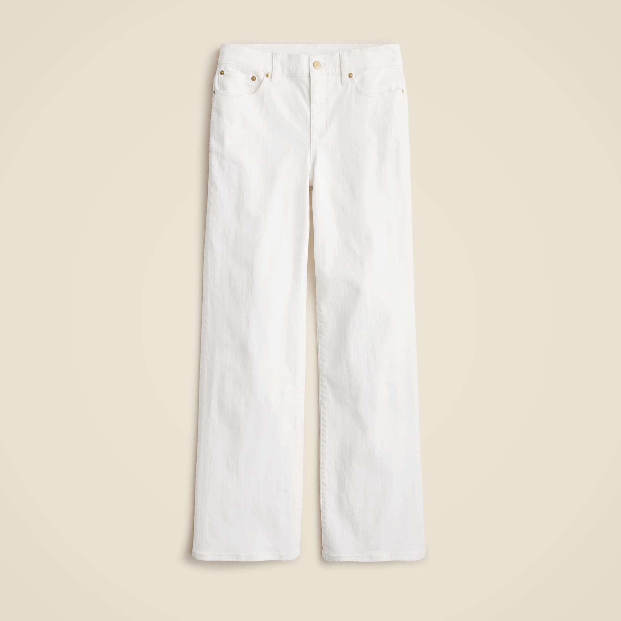 Lower-rise full-length slim-wide jean