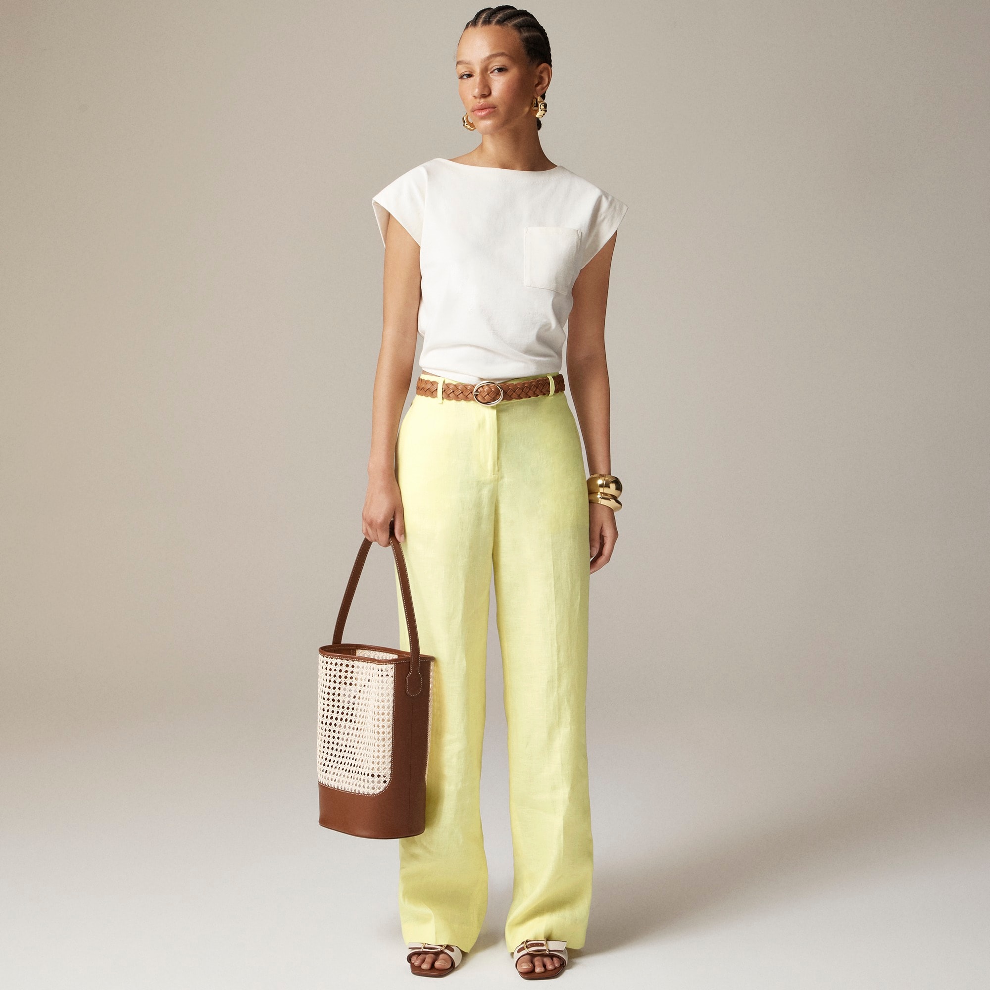 j.crew: harbor pant in linen for women