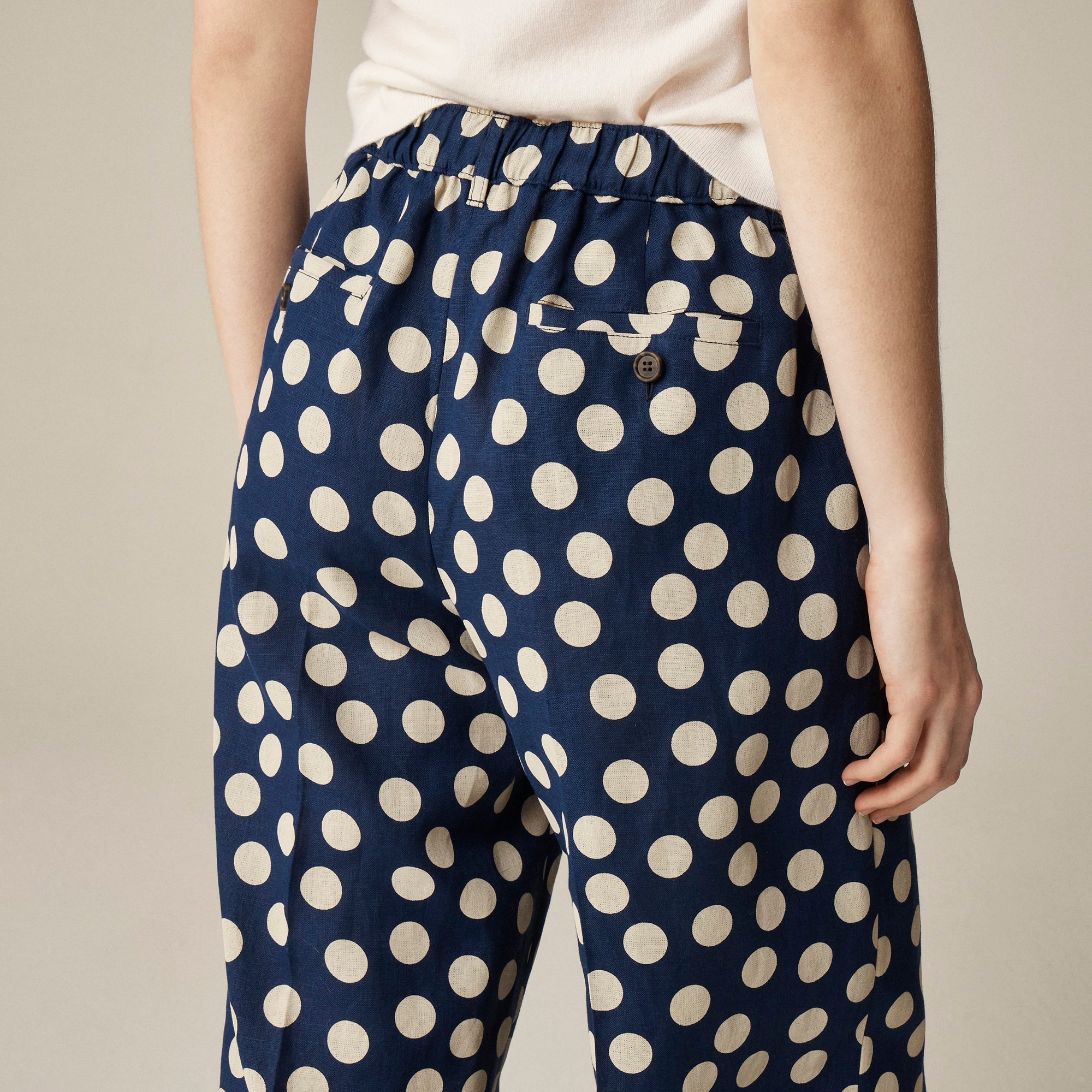 Harbor pant in dot linen