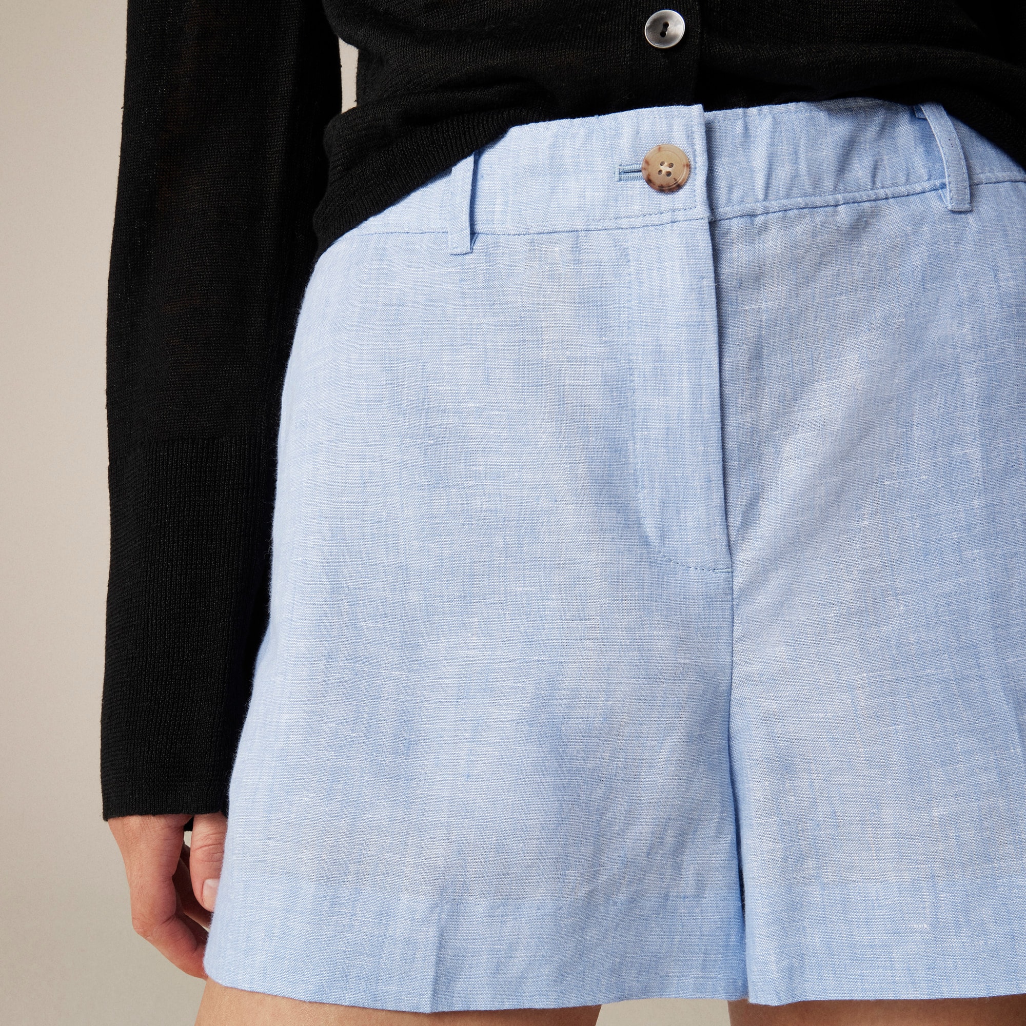 3" Harbor short in linen