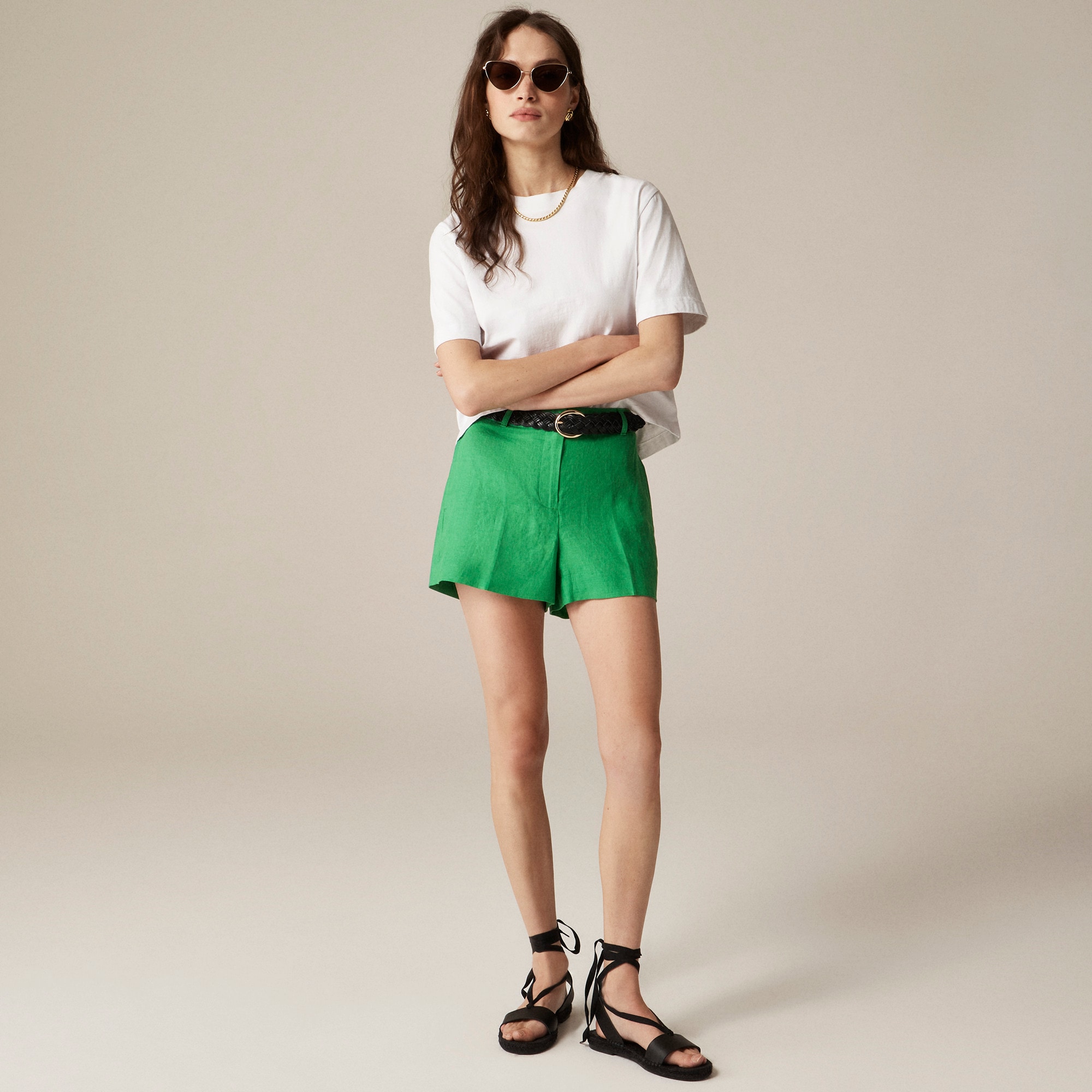 womens 3&quot; Harbor short in linen