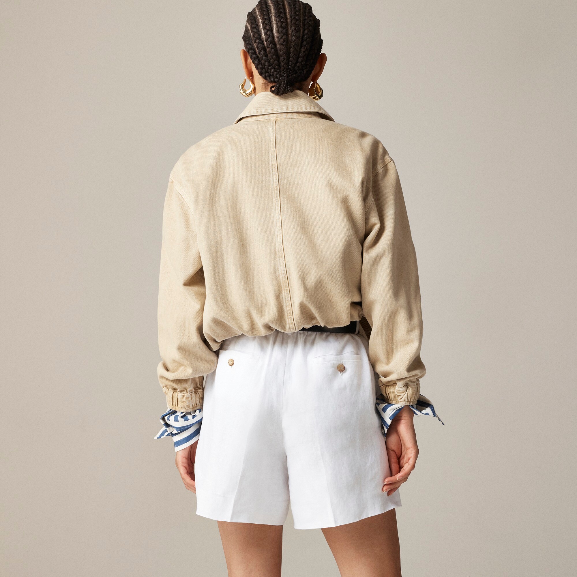 6" Harbor short in linen