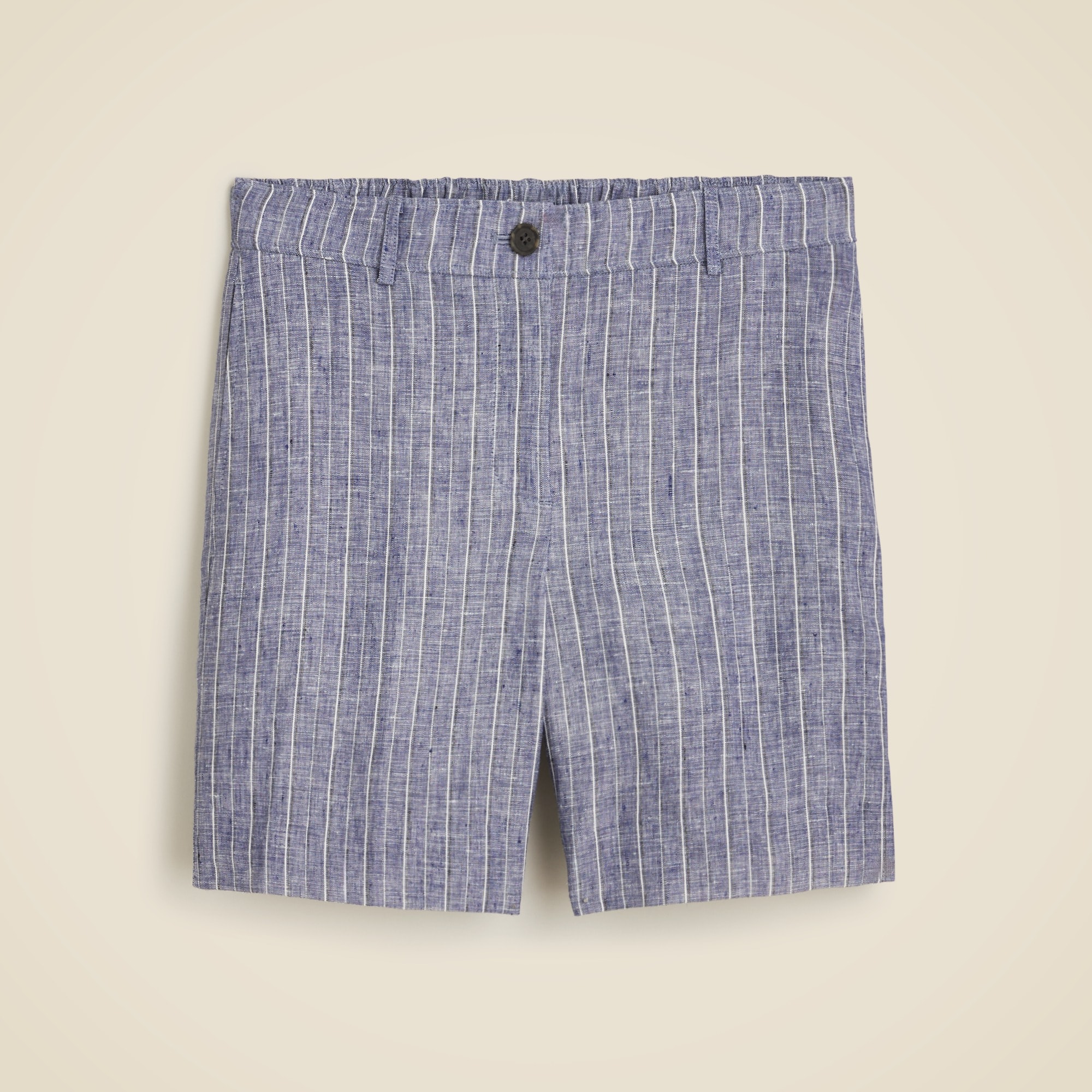 6" Harbor short in striped linen