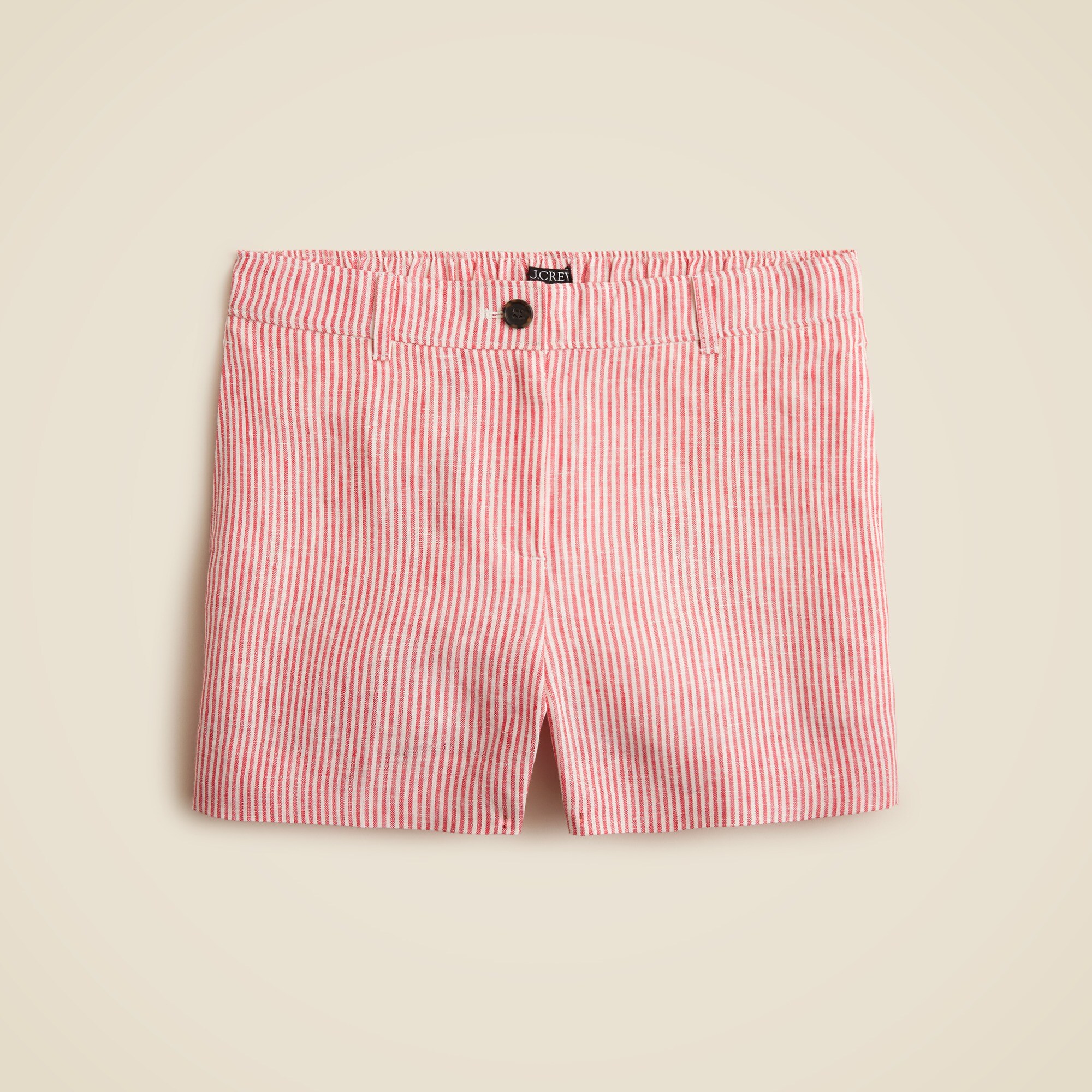 3" Harbor short in striped linen