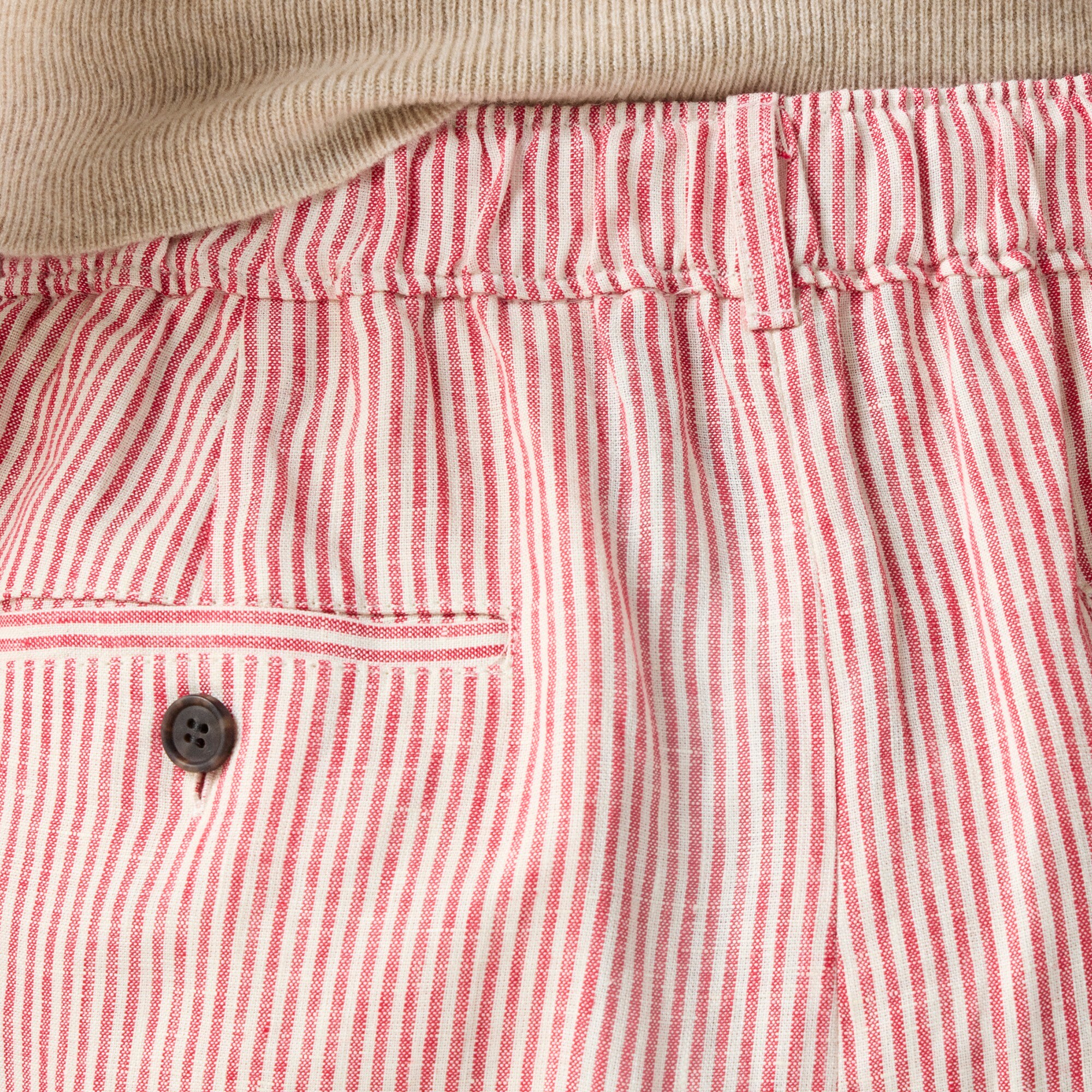 3" Harbor short in striped linen - image 4