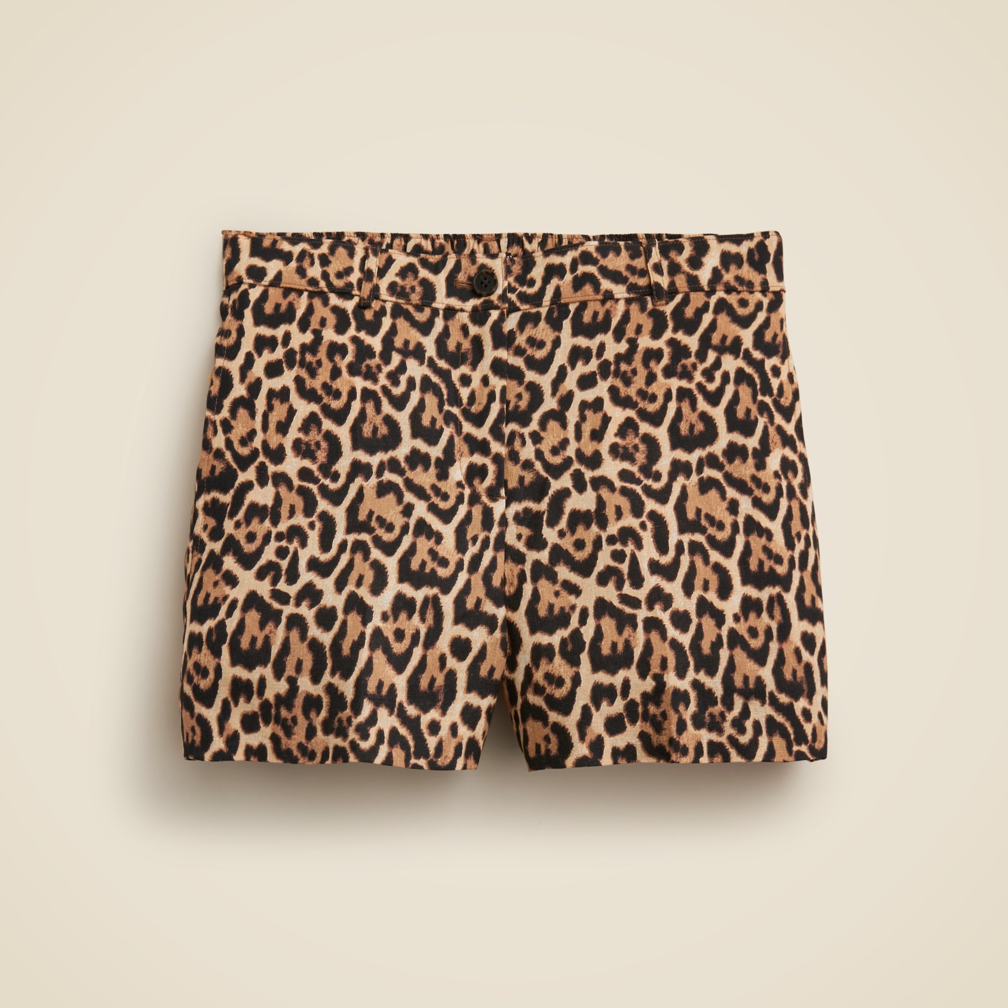 womens 3&quot; Harbor short in leopard linen