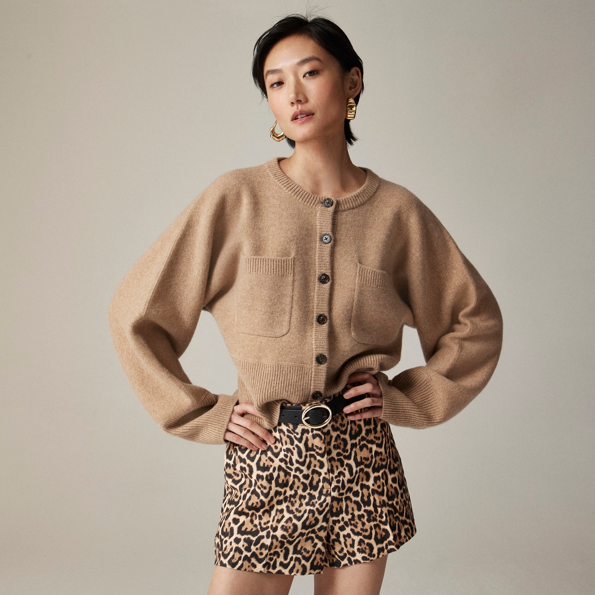 womens 3&quot; Harbor short in leopard linen