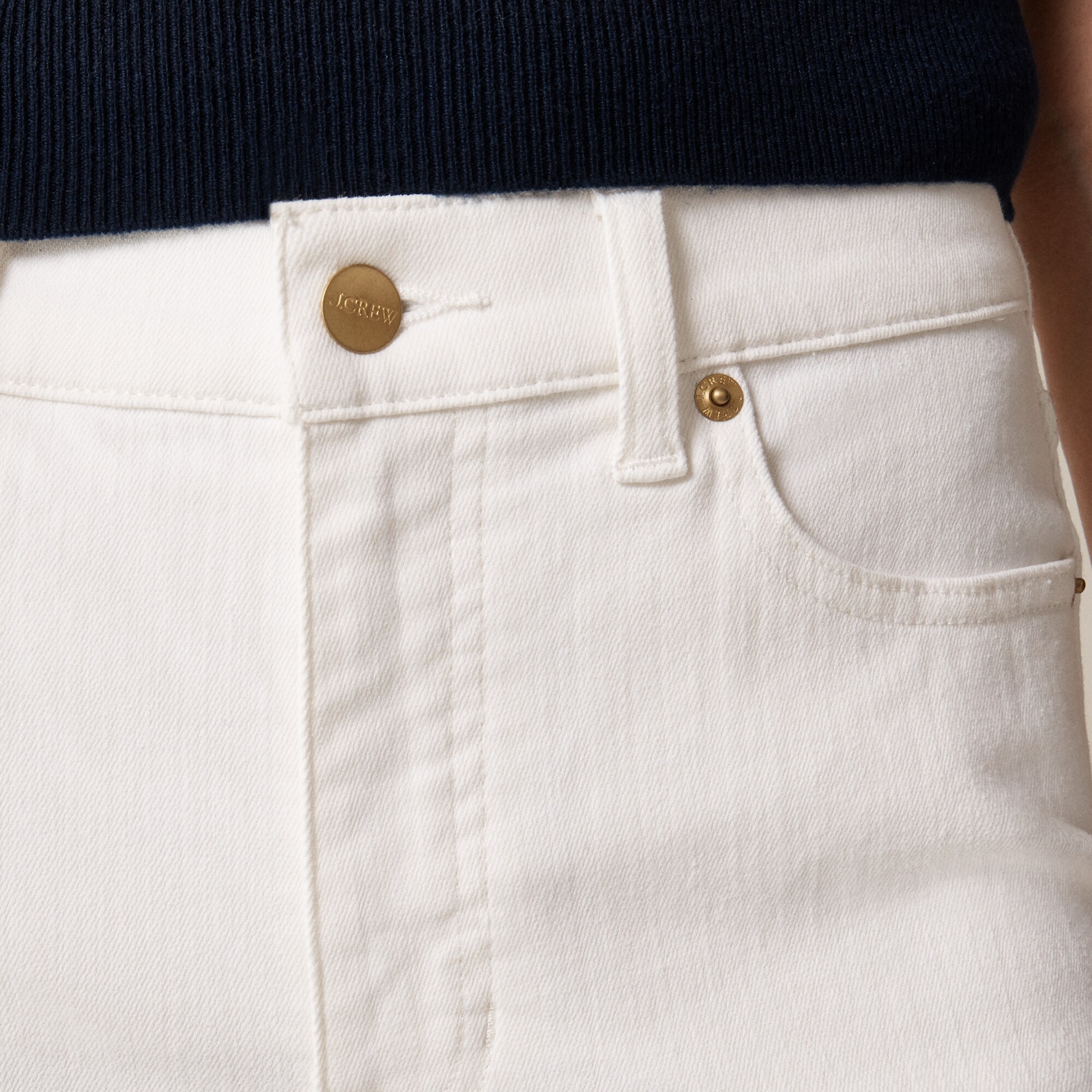 High-rise kickout jean