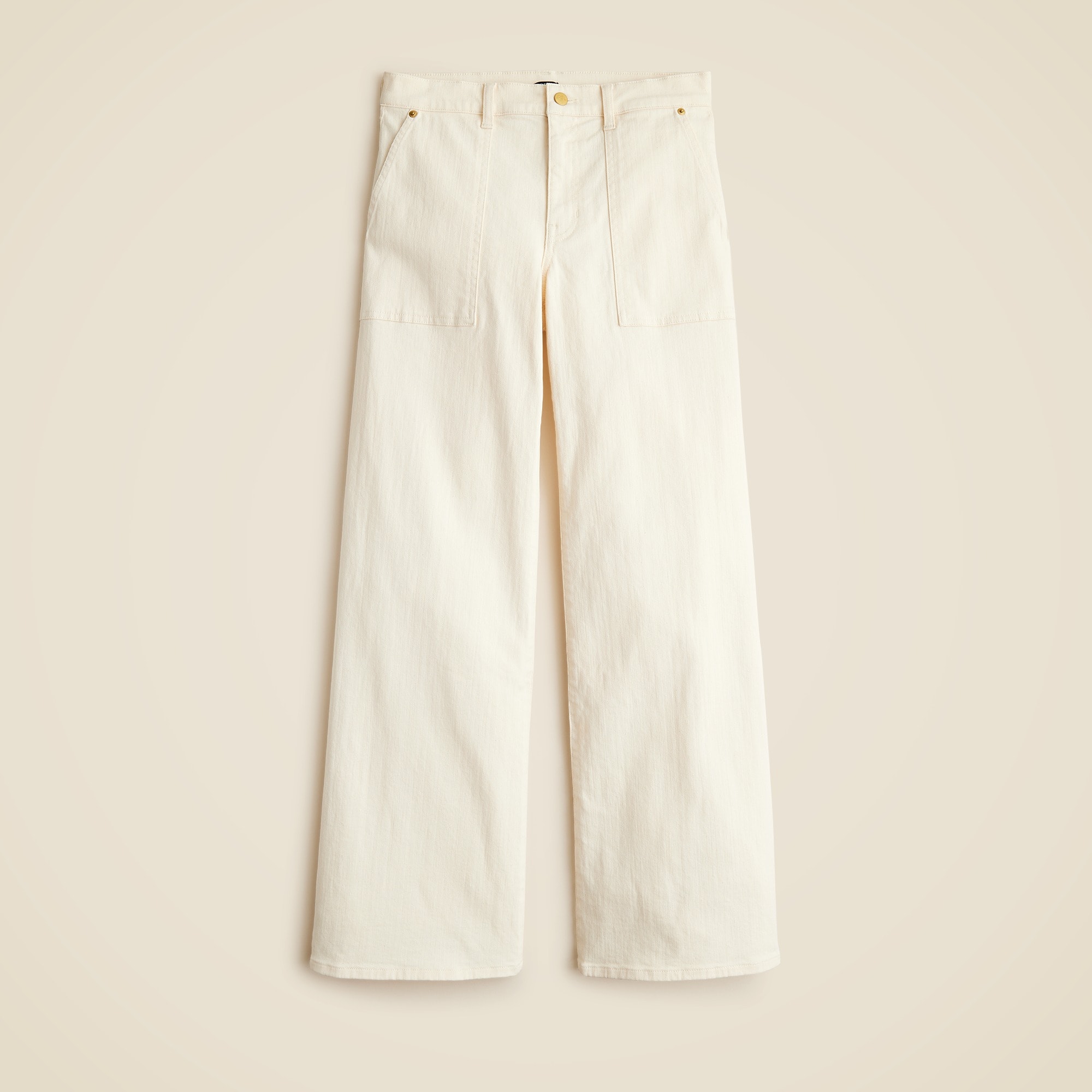 Camp-pocket wide-leg jean