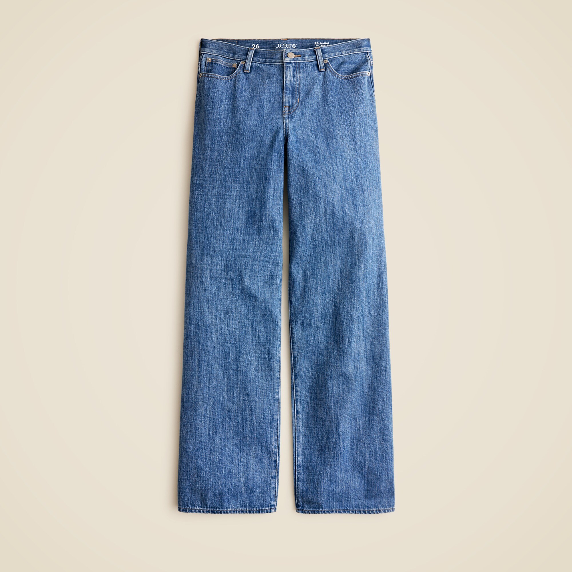 Lower-rise wide-leg jean