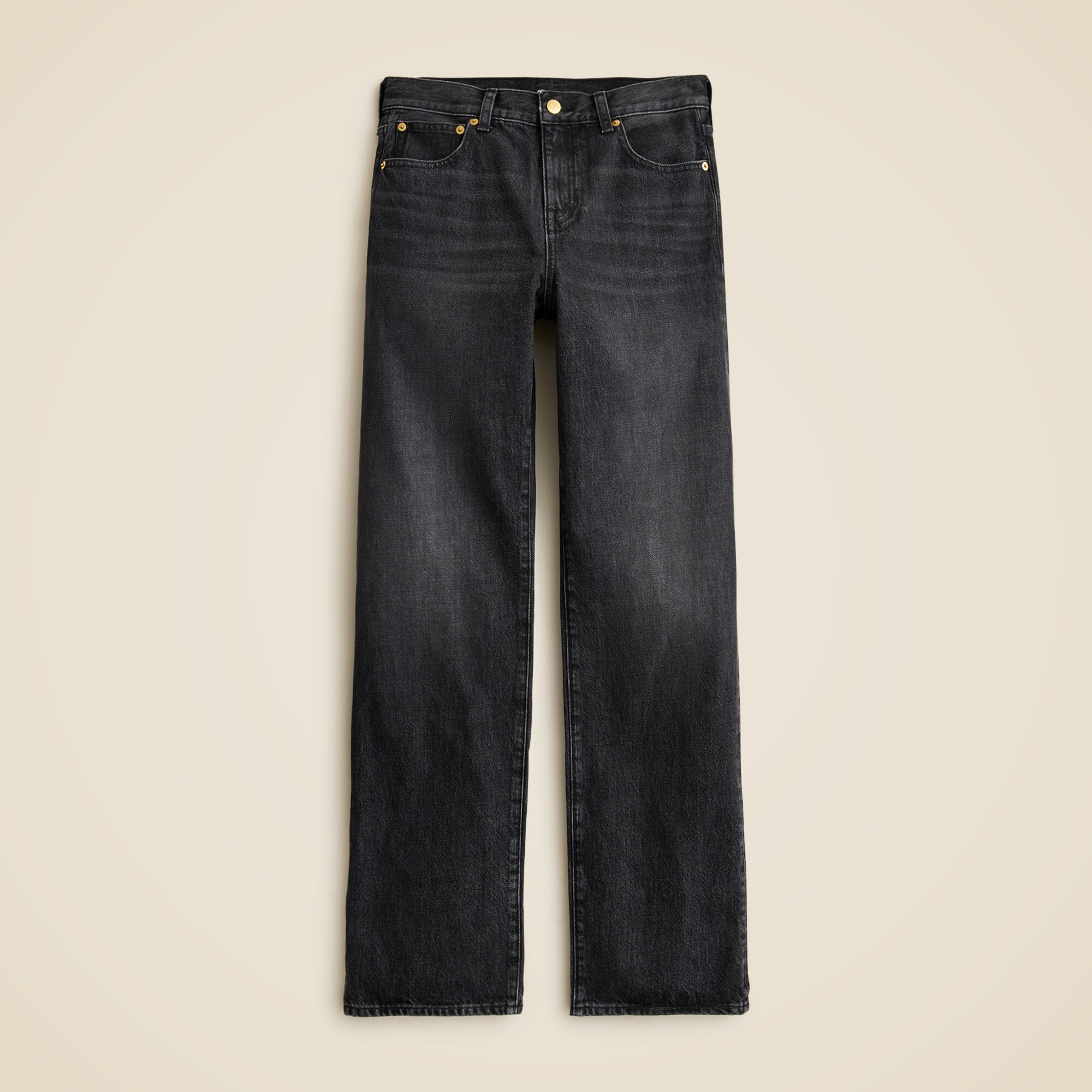 womens High-rise relaxed straight jean