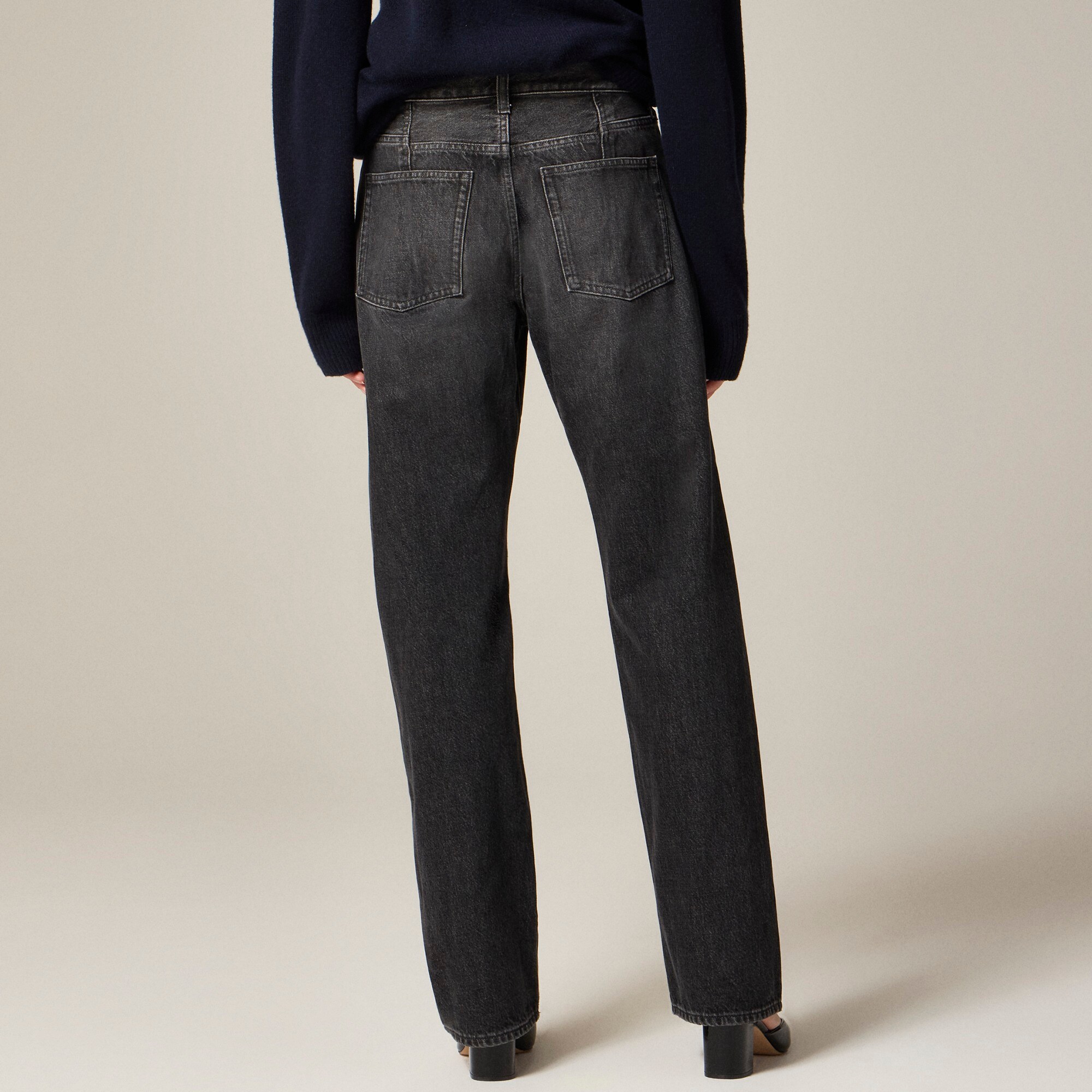 High-rise relaxed straight jean