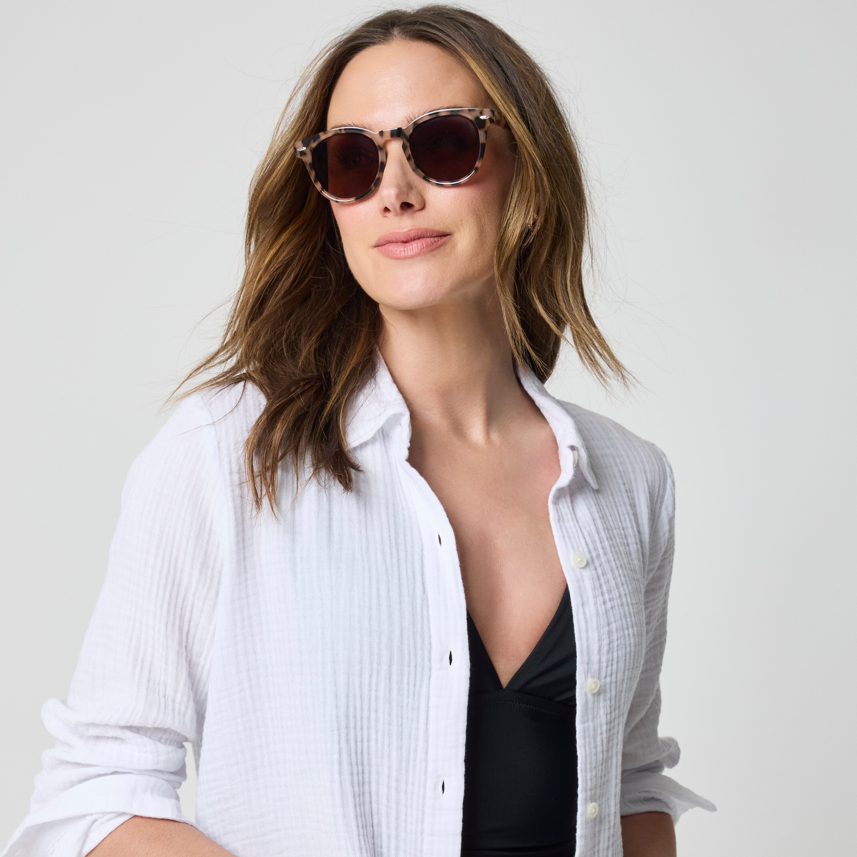 Button-down beach tunic