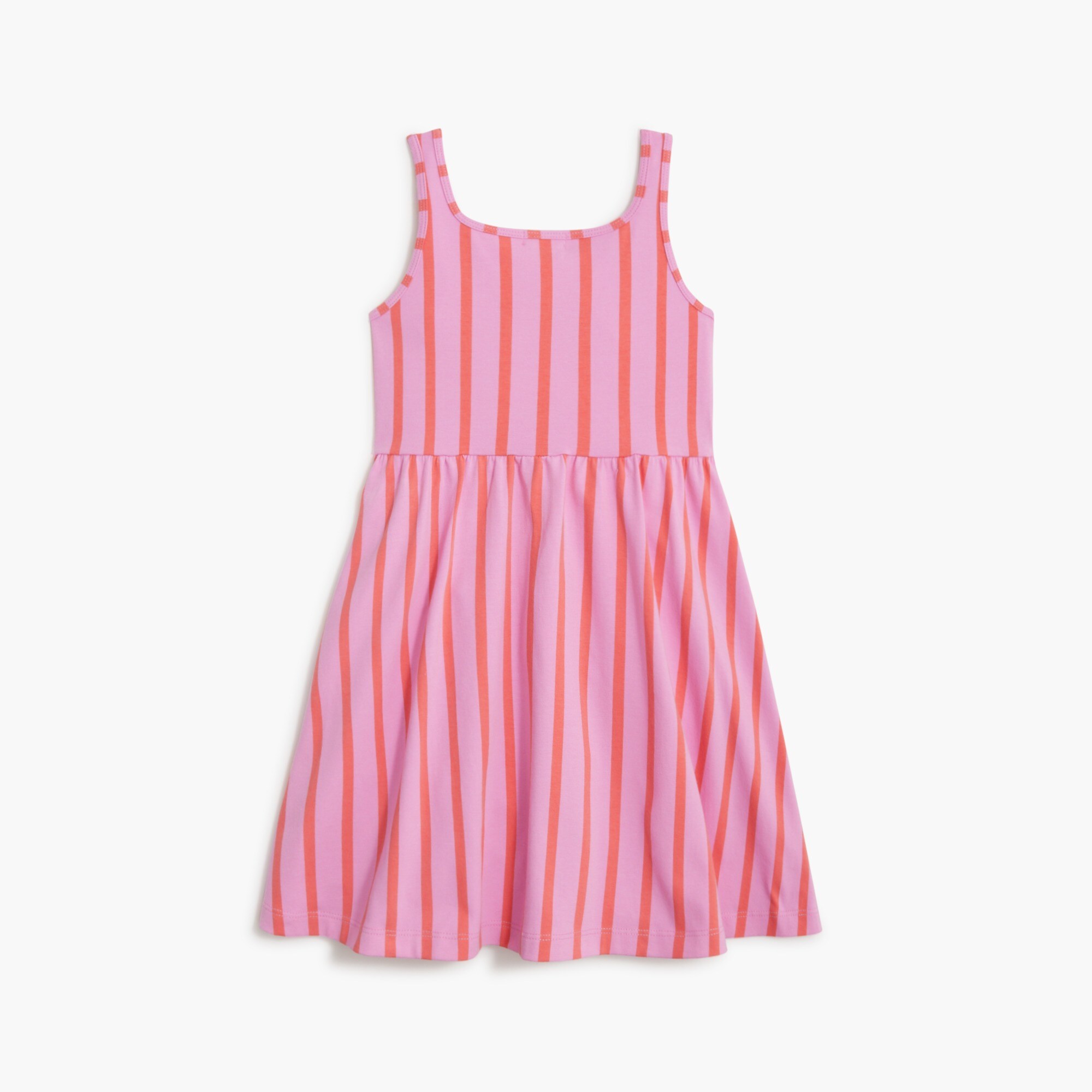 Girls' striped knit tank dress