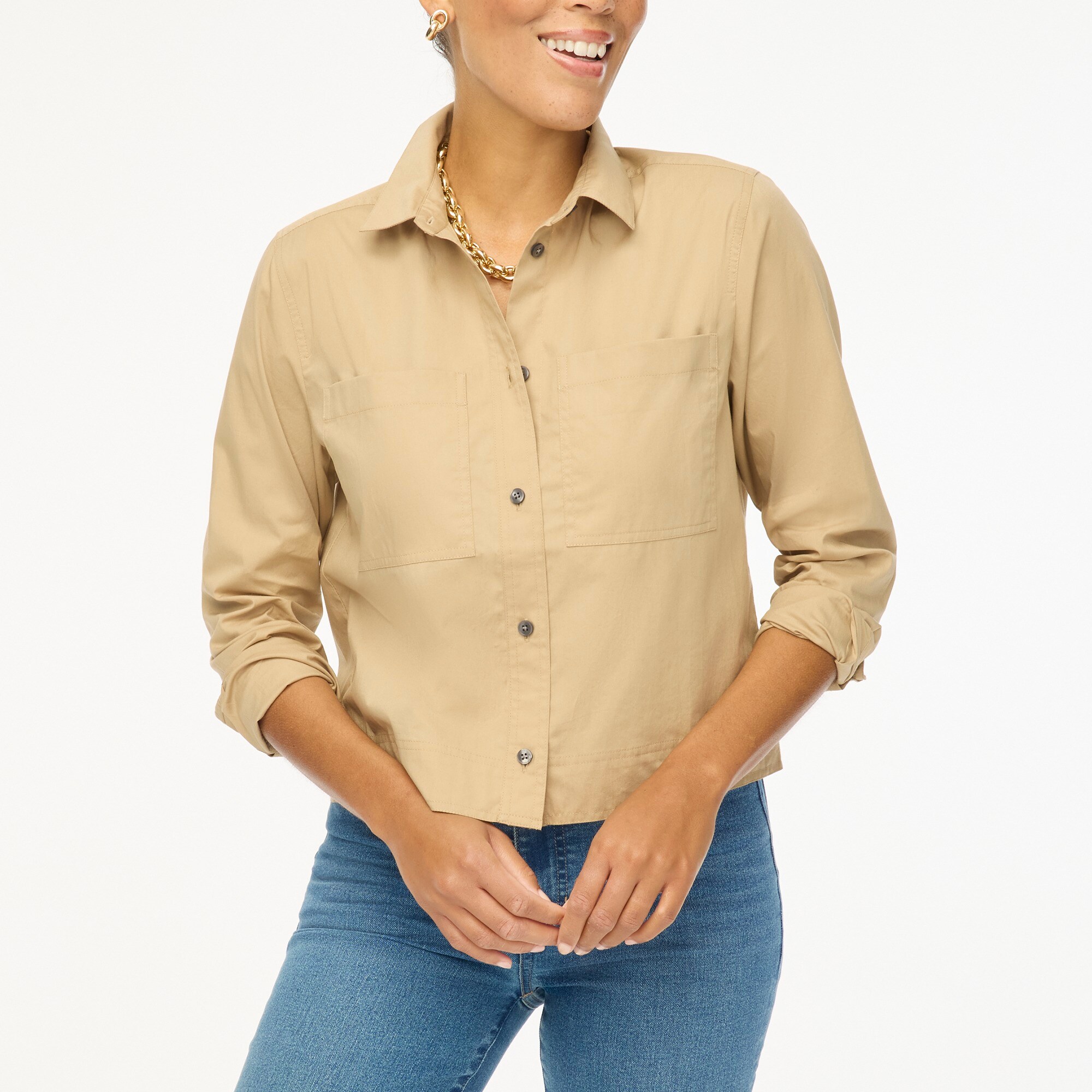 Modern utility button-up